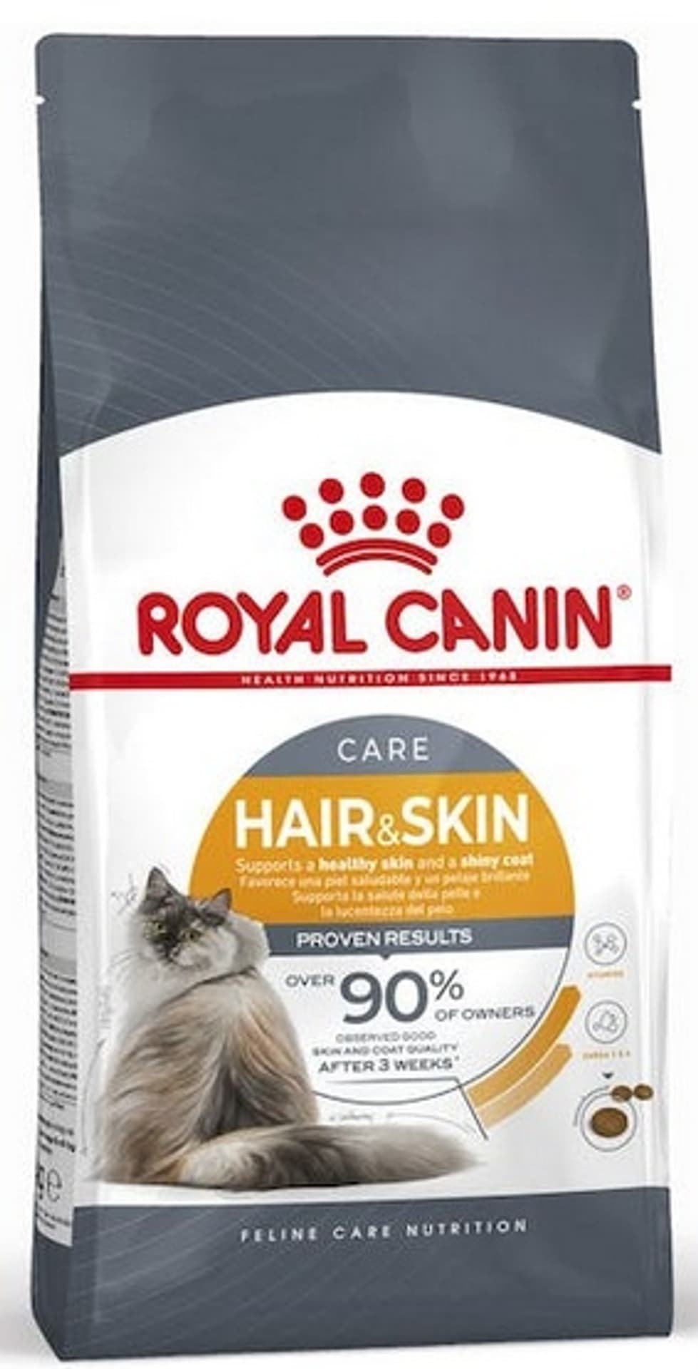 

Royal Canin Hair&Skin Care karma sucha dla kotów dorosłych, lśniąca sierść i zdrowa skóra 400g