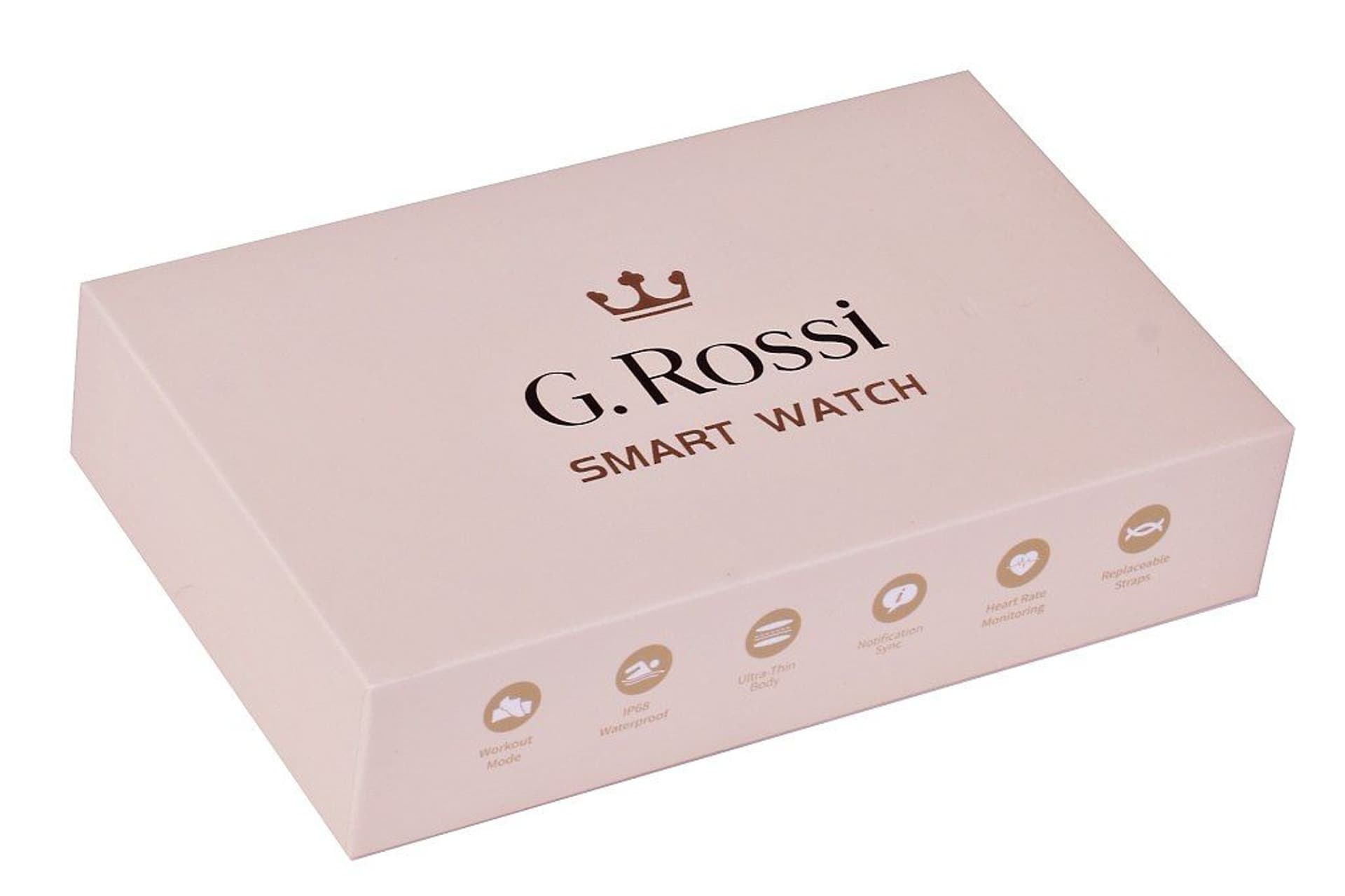 

Damski SMARTWATCH G.Rossi SW014G-3 Różowe złoto, Silikonowy pasek