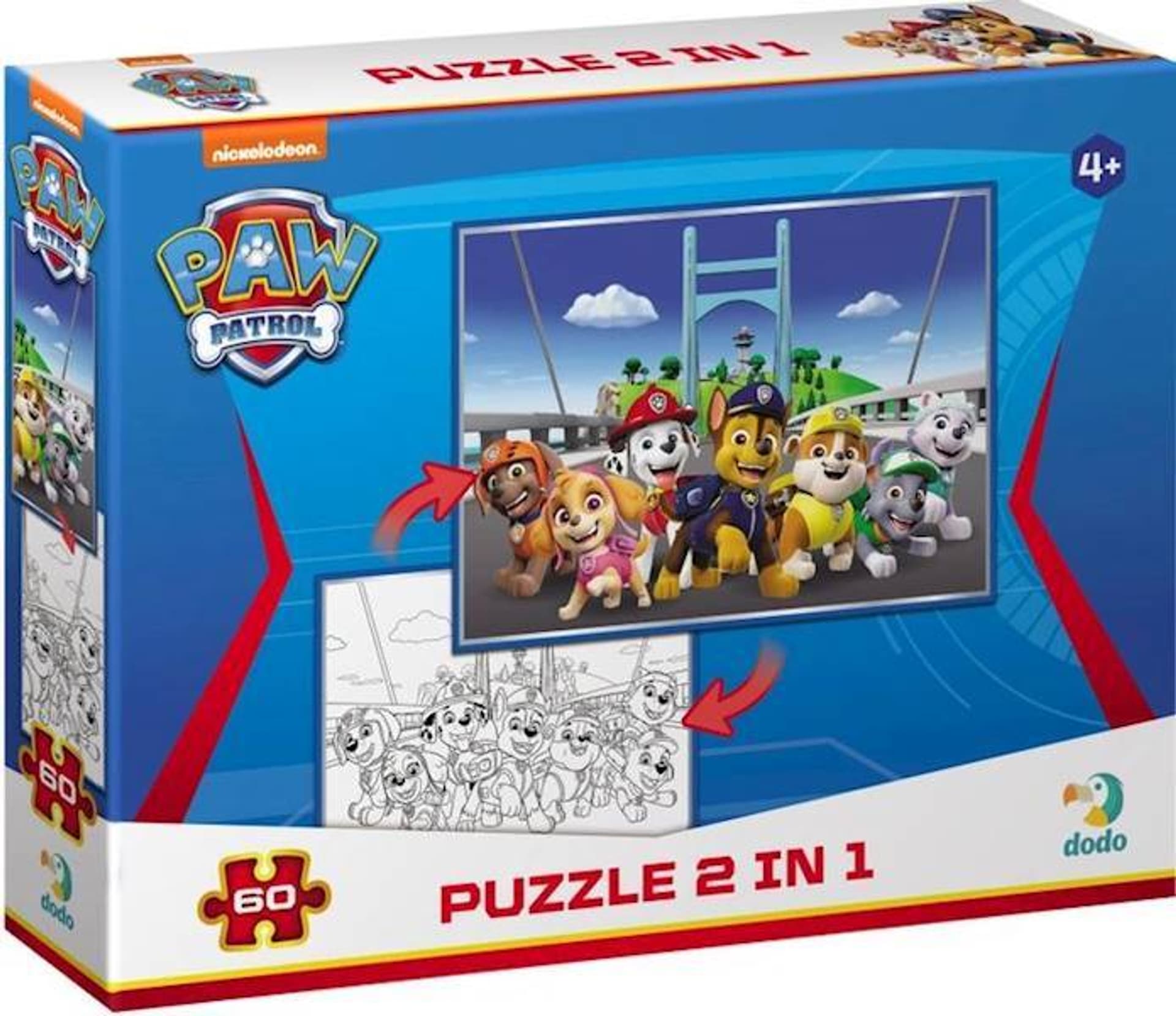 

Puzzle 2 in 1 Paw Patrol 60 el. 200162