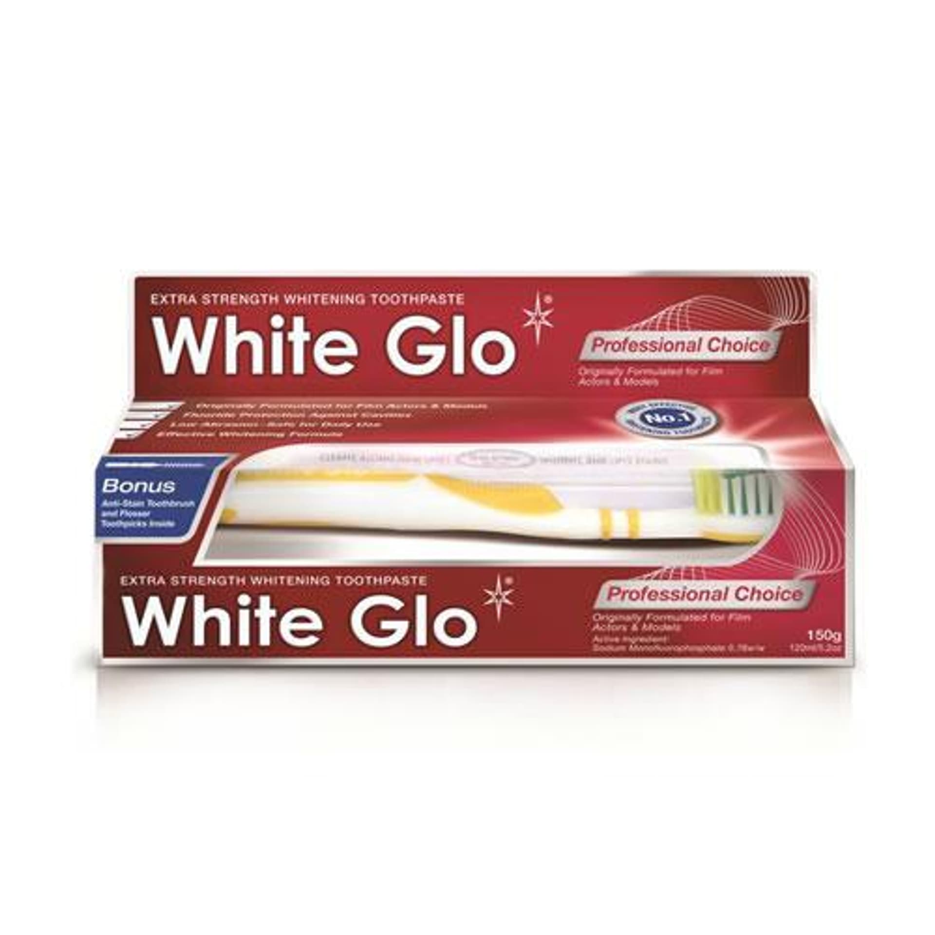 

WHITE GLO SET Professional Choice wybielająca pasta do zębów 100ml + szczoteczka