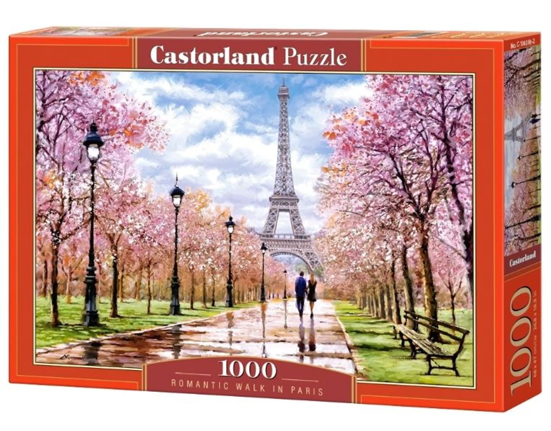 

CASTORLAND Puzzle układanka 1000 elementów Romantic Walk In Paris Romantyczny spacer w Paryżu 68x47cm