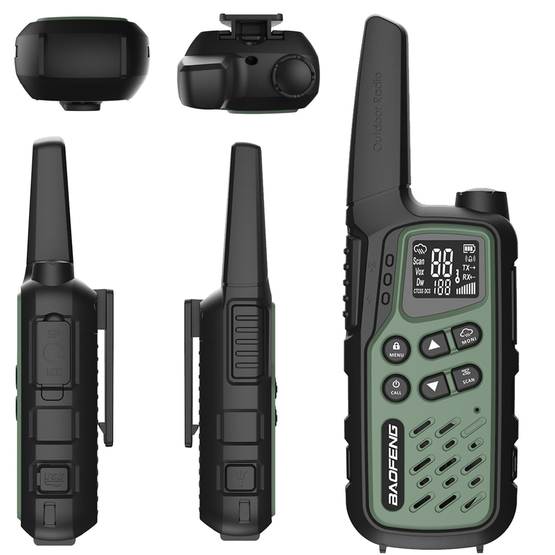 

Krótkofalówka Baofeng BF-T25E zielona
