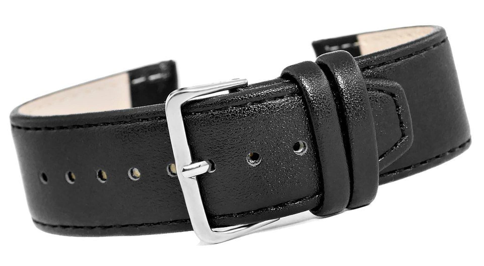 

Pasek do zegarka CLASSIC - skóra 24 mm 4999-24XXL-1S Czarny