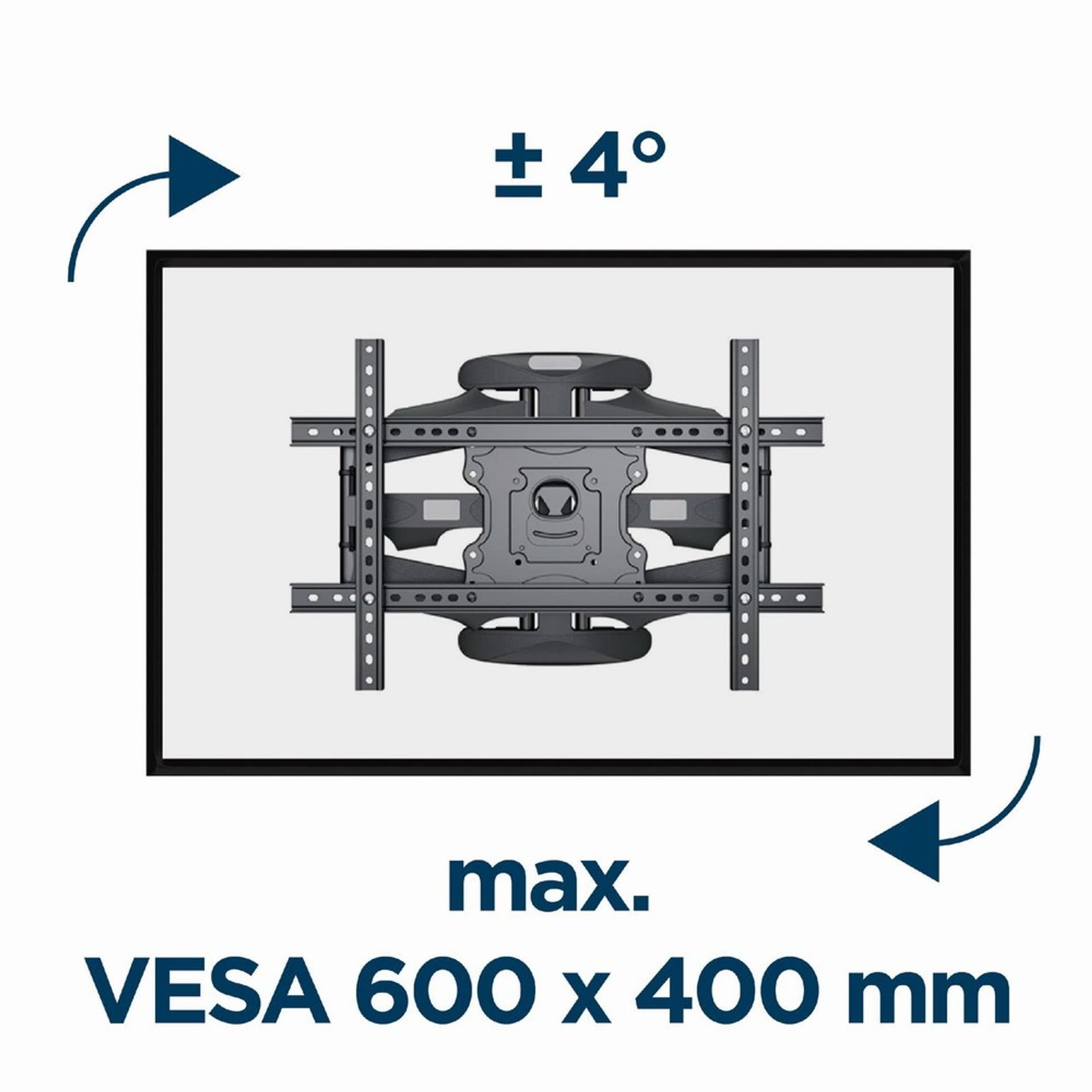 

GEMBIRD UCHWYT ŚCIENNY REGULOWANY LCD 32"-75" VESA MAX 600 X 400MM, DO 45KG