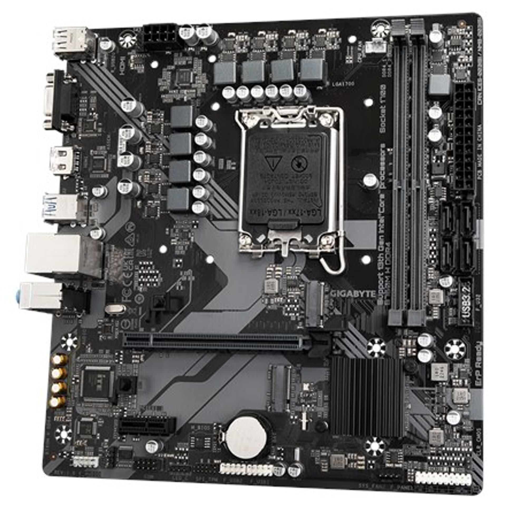 

Gigabyte B760M H DDR4 1.0 M/B Rodzina procesorów Intel, Gniazdo procesora LGA1700, DDR4 DIMM, Gniazda pamięci 2, Obsługiwane int