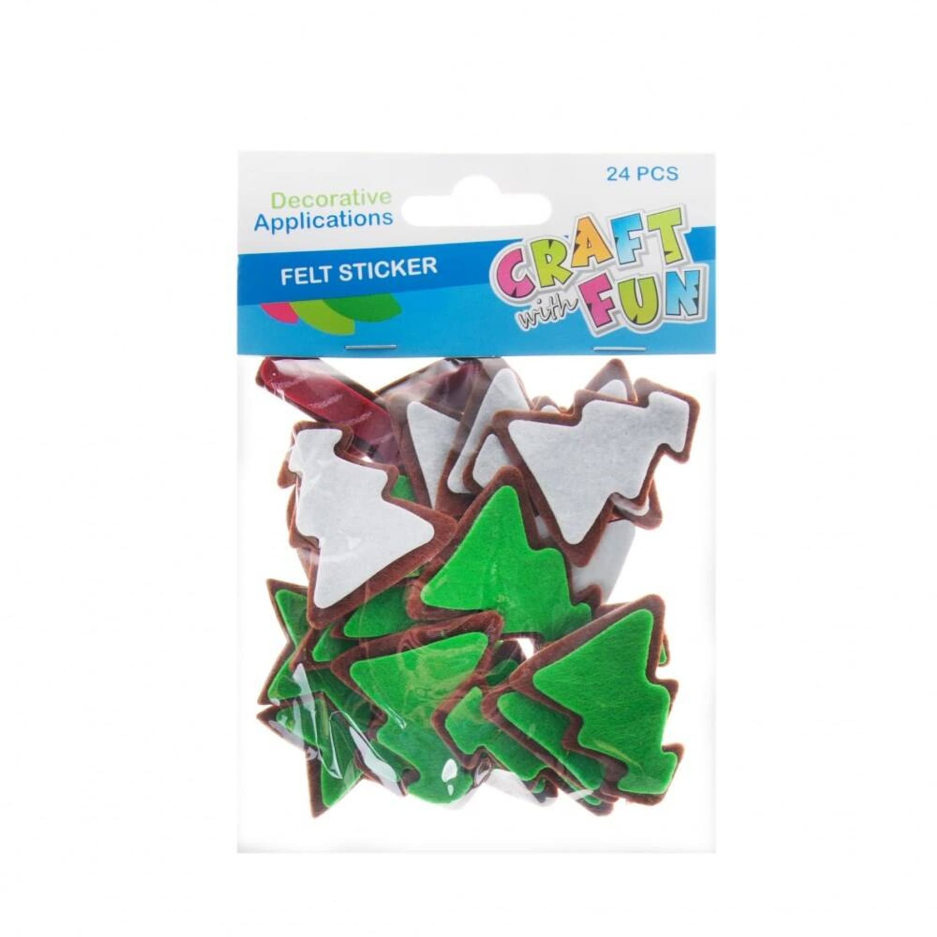 

Ozdoba dekoracyjna filcowa samoprzylepna Boże Narodzenie Choinki CRAFT WITH FUN 463684