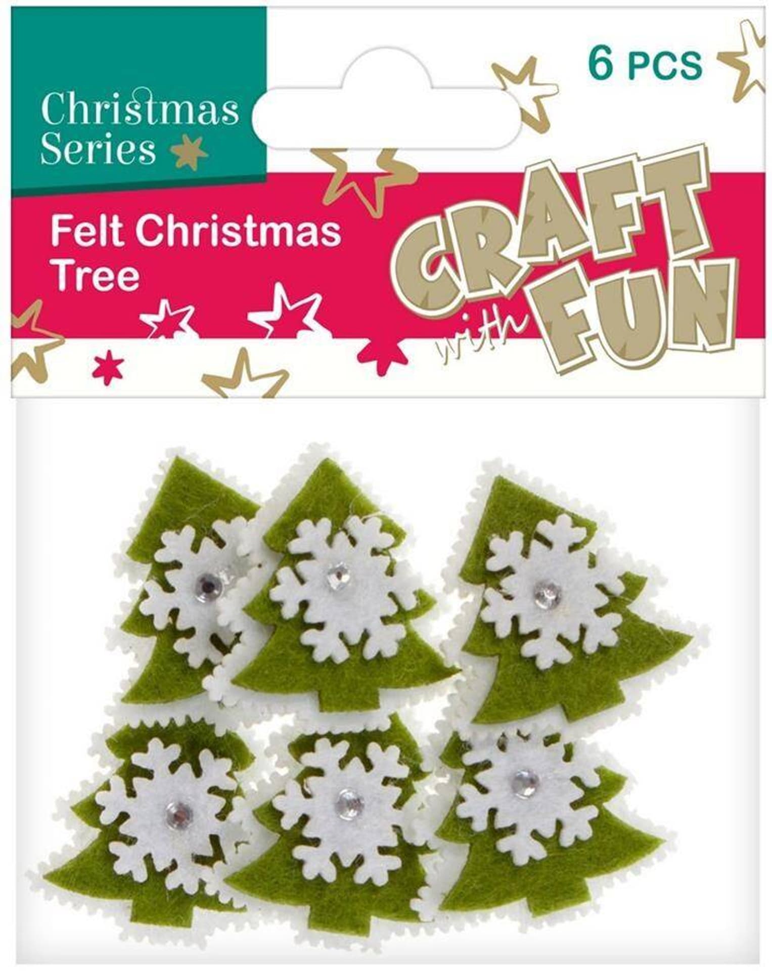 

Ozdoba Boże Narodzenie filc Choinka 6szt. CRAFT WITH FUN 383939