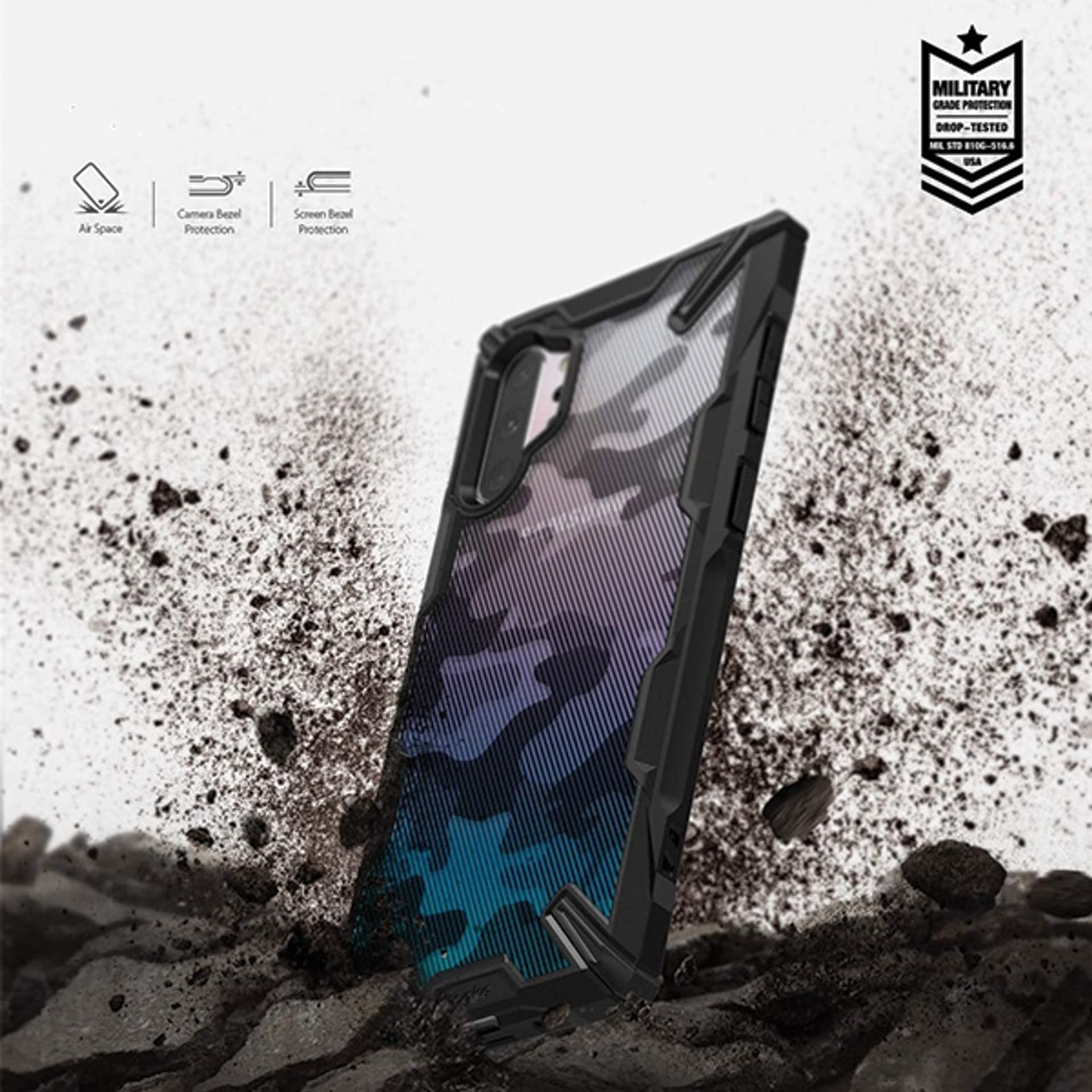 

Ringke Fusion X Design Samsung Note 10+ N975 czarny/camo black XDSG0020