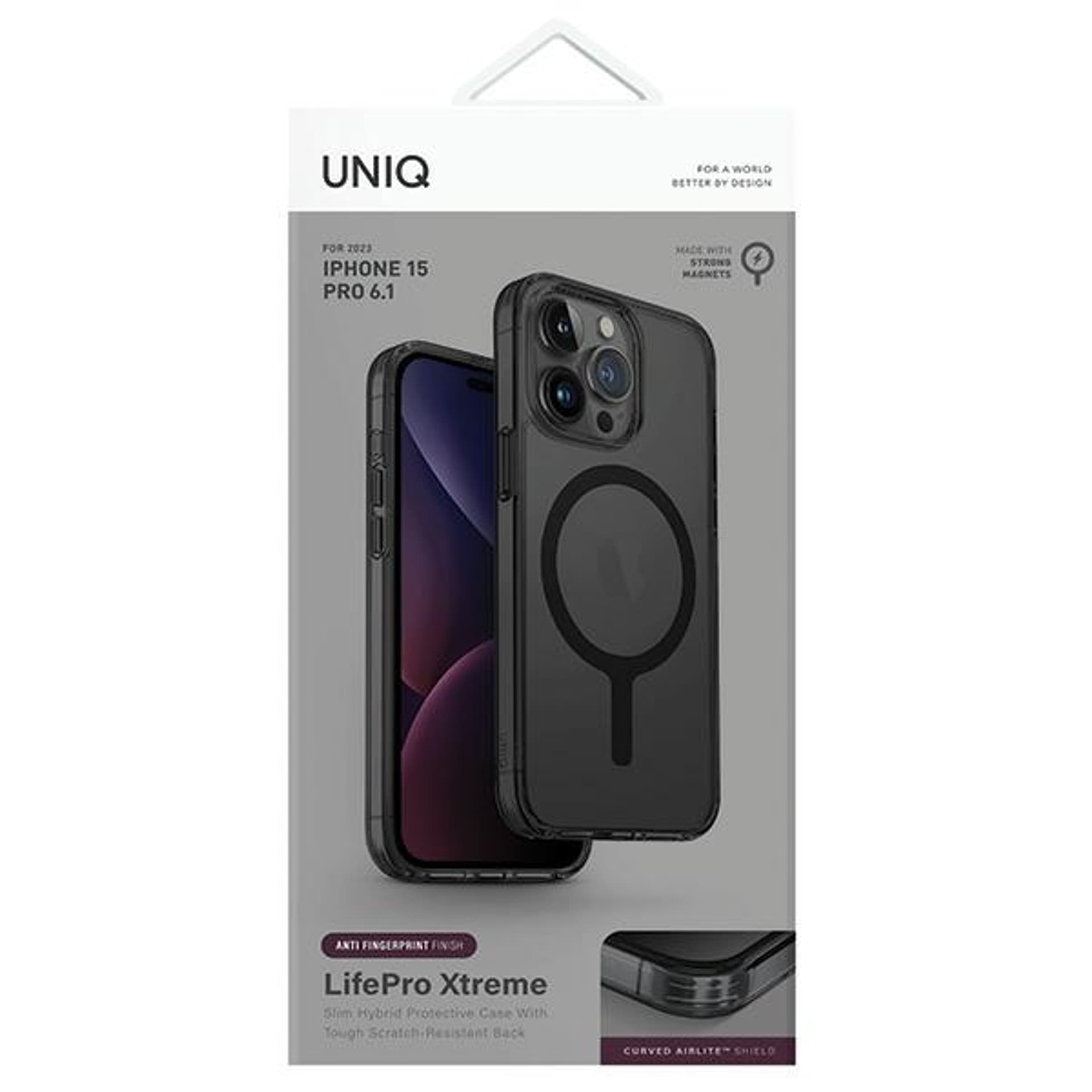 

UNIQ etui LifePro Xtreme iPhone 15 Pro 6.1" Magclick Charging szary/frost smoke
