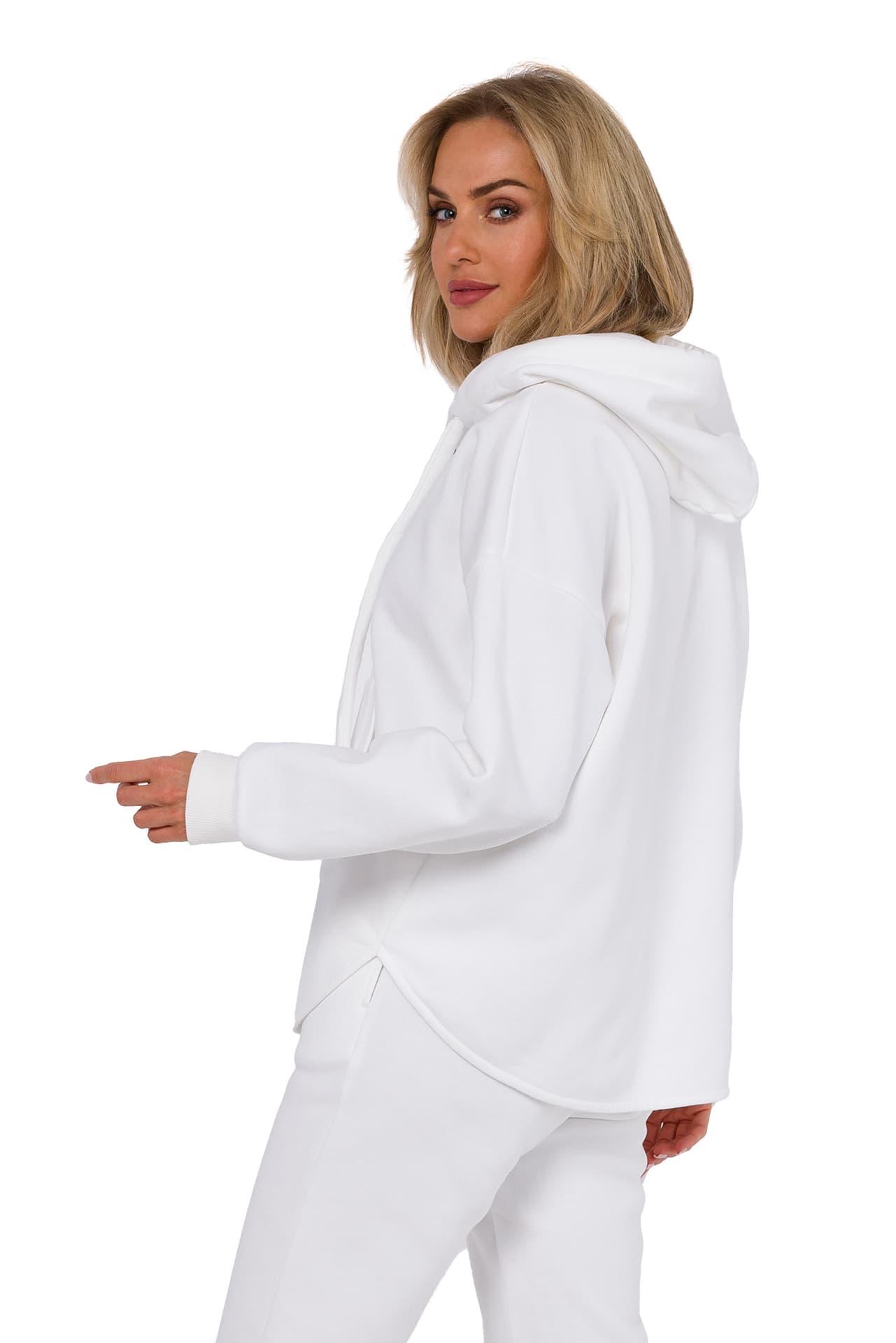 

M761 Bluza z kapturem zasuwana na zamek - ecru (kolor ecru, rozmiar L/XL)