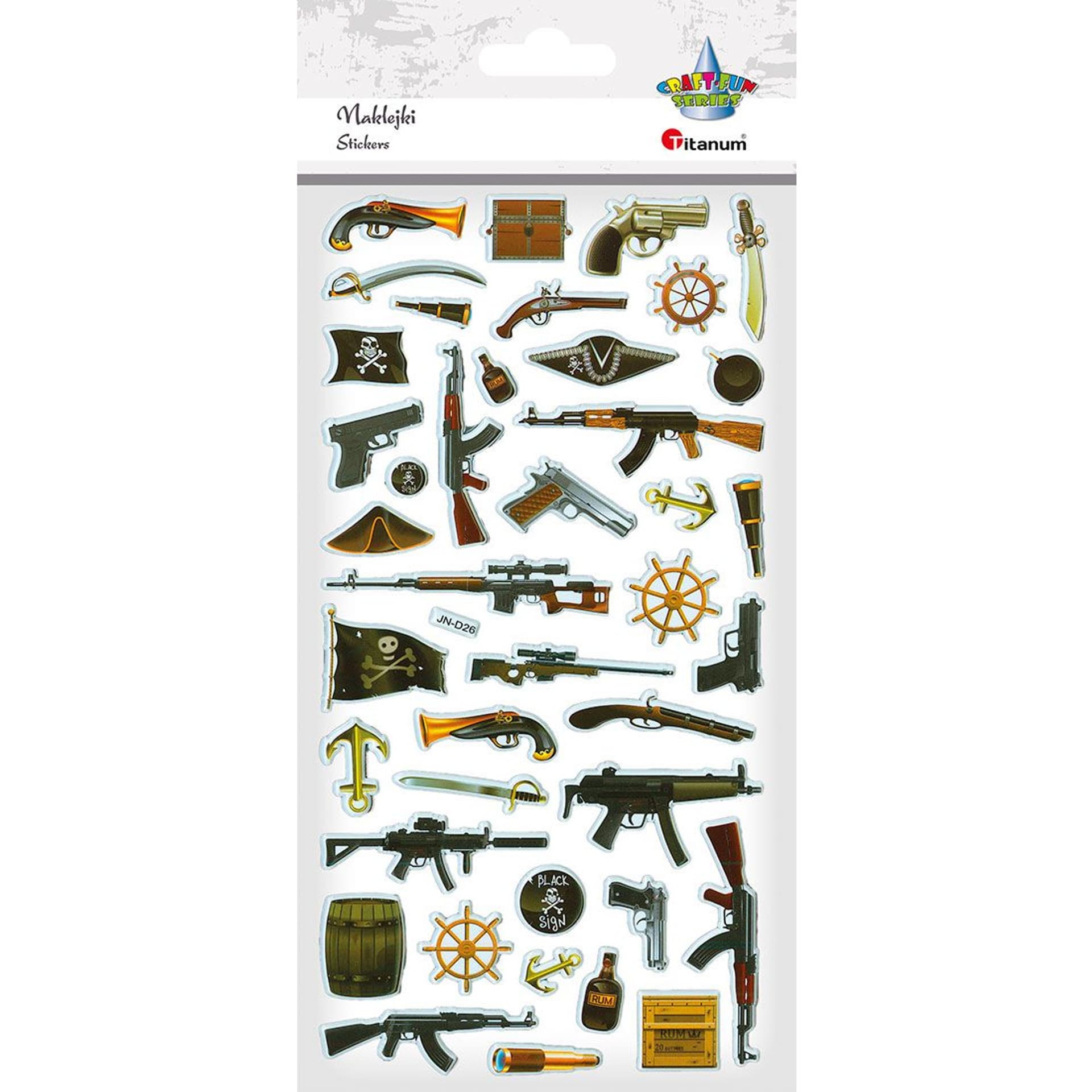 

Naklejki wypukłe BROŃ 41szt. 470983 TITANUM