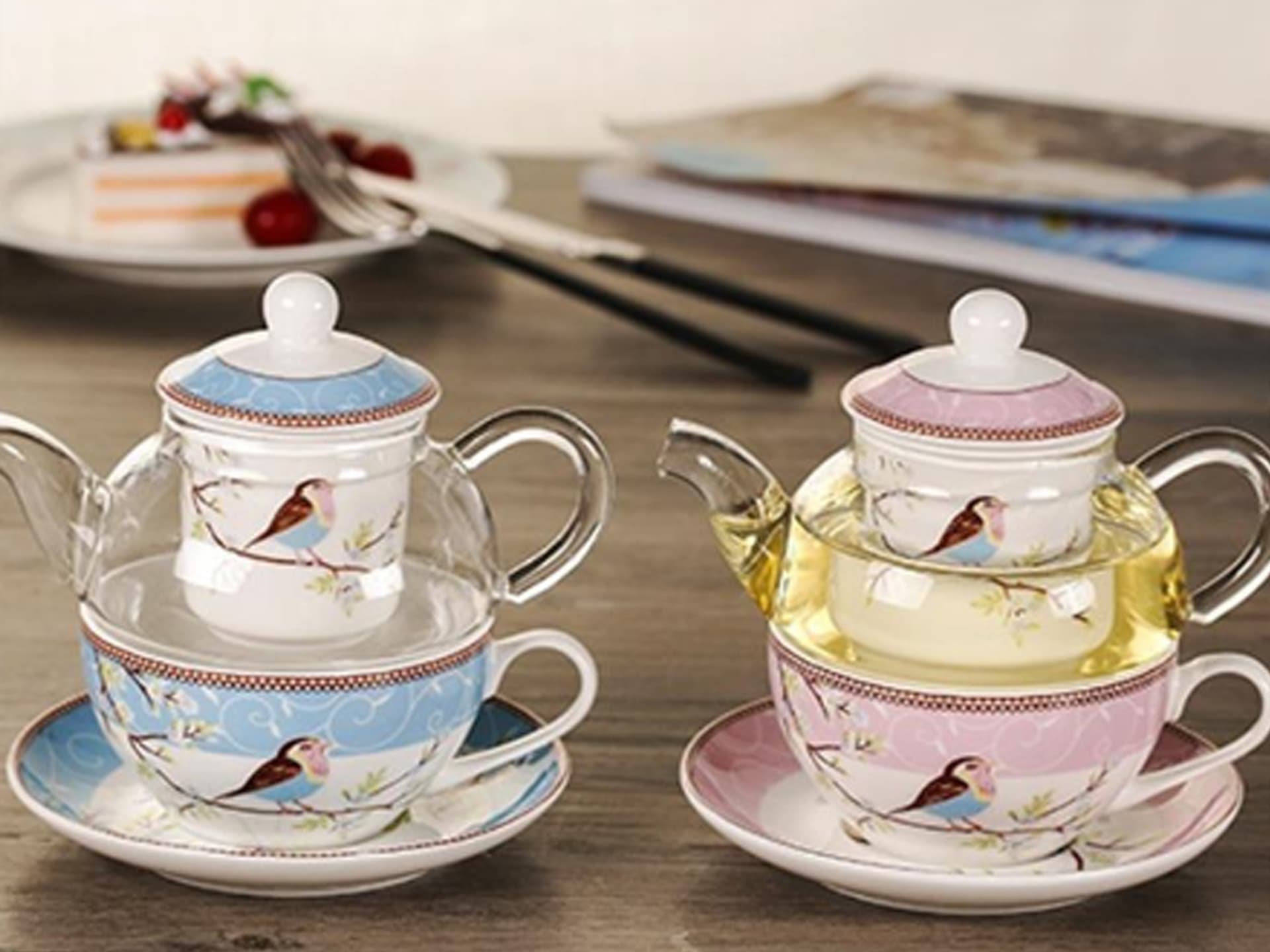 

Tea for one ze spodkiem - ptaszki (wzór do wyboru 1 z 2)