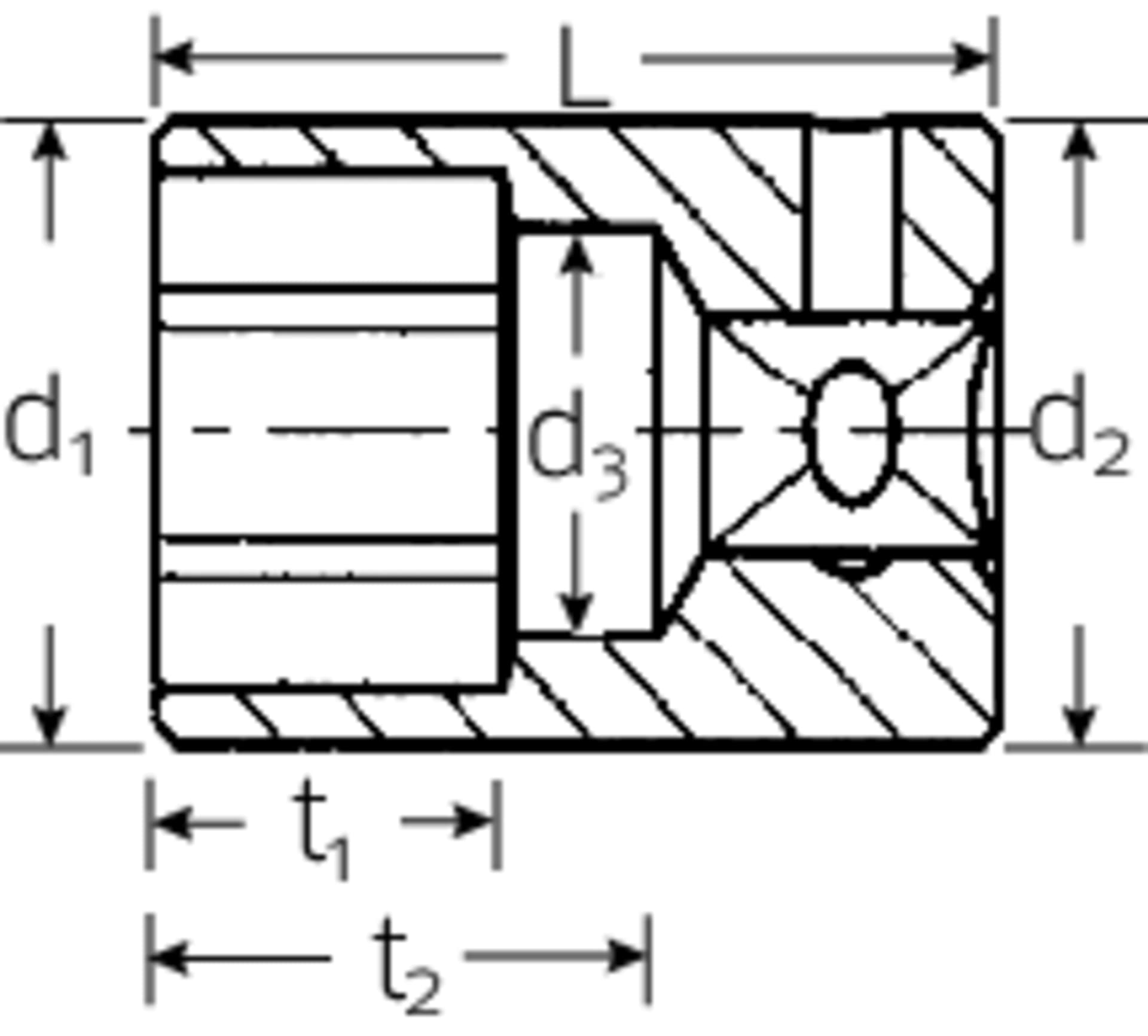 

Nasadka 1/4" rozmiar 3/8", 6-kątna, krótka STAHLWILLE