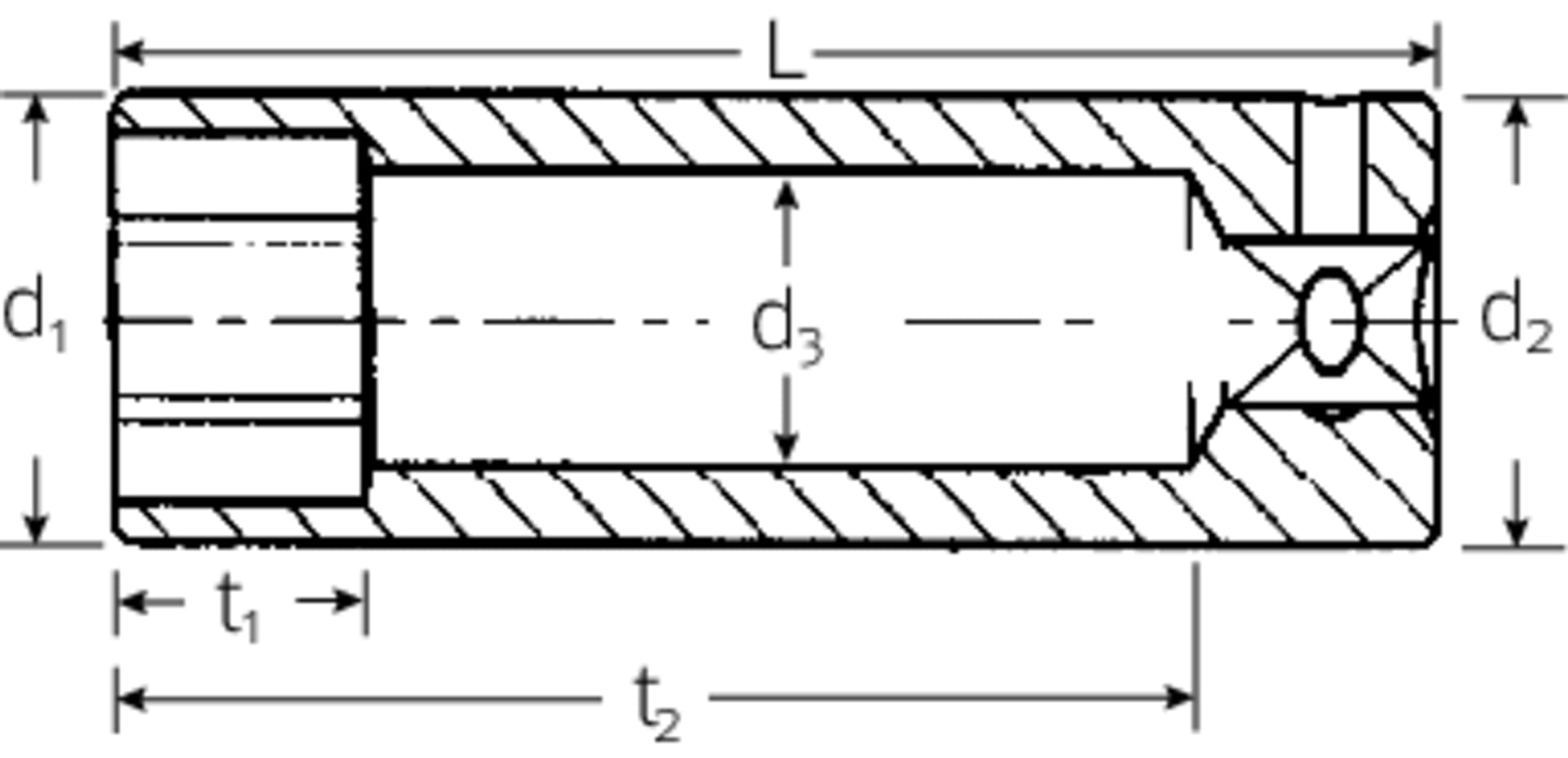 

Nasadka 1/4" 4,5mm, 6-kątna, długa STAHLWILLE