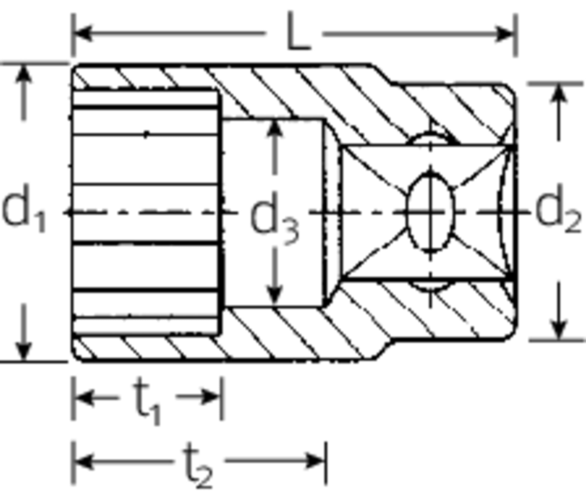 

Nasadka 3/8" rozmiar 5/16", 12-kątna, krótka STAHLWILLE