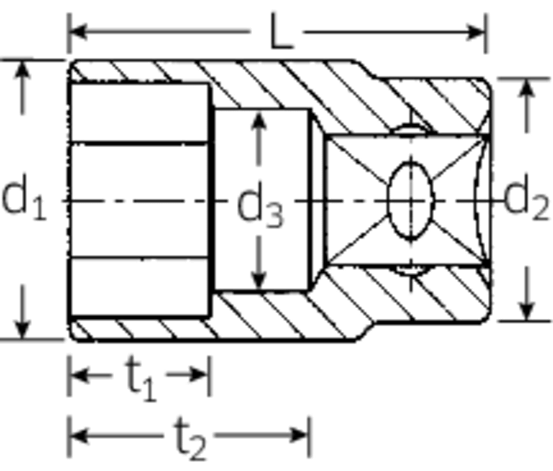 

Nasadka 3/8" 19mm, 6-kątna, krótka STAHLWILLE