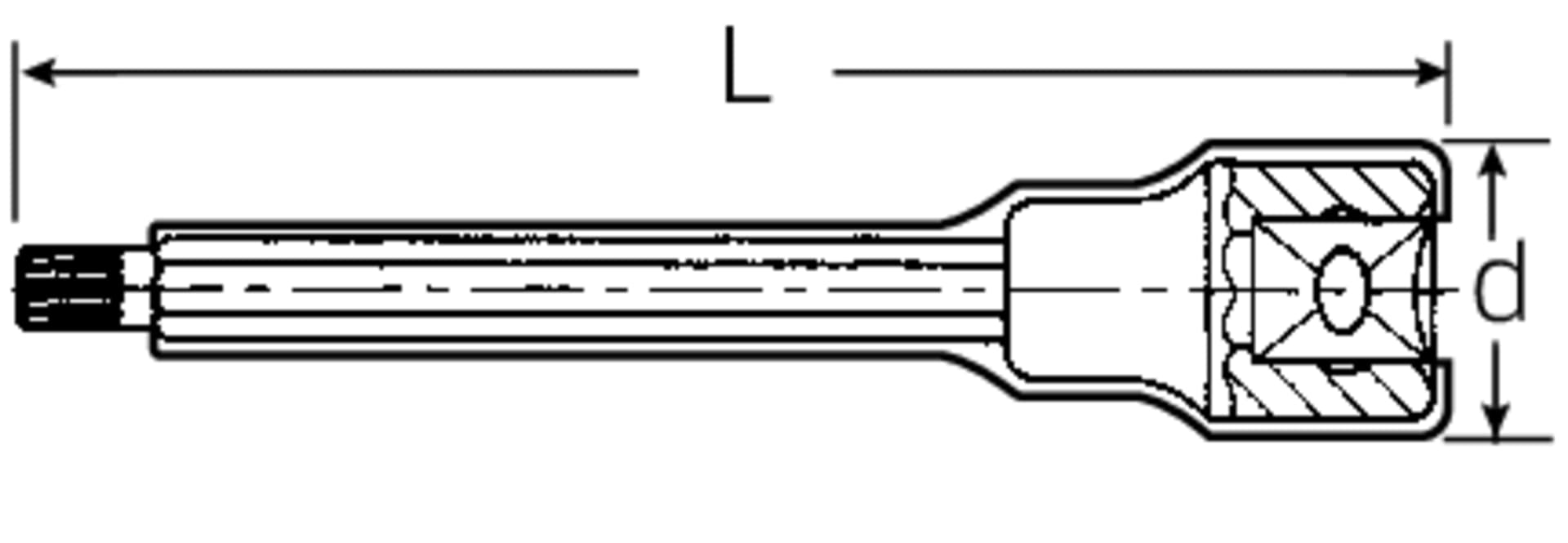 

Nasadka 3/8" XZN M8, L-136mm, izolowana 1000V VDE STAHLWILLE