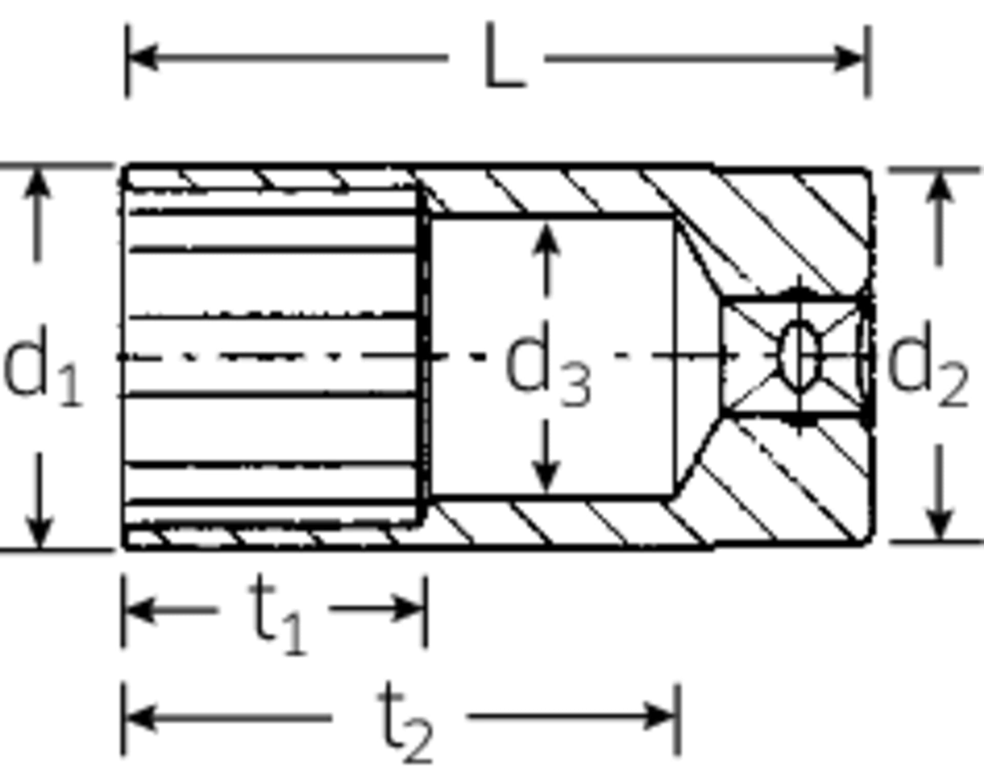 

Nasadka 3/8" rozmiar 1/4", 12-kątna, długa STAHLWILLE