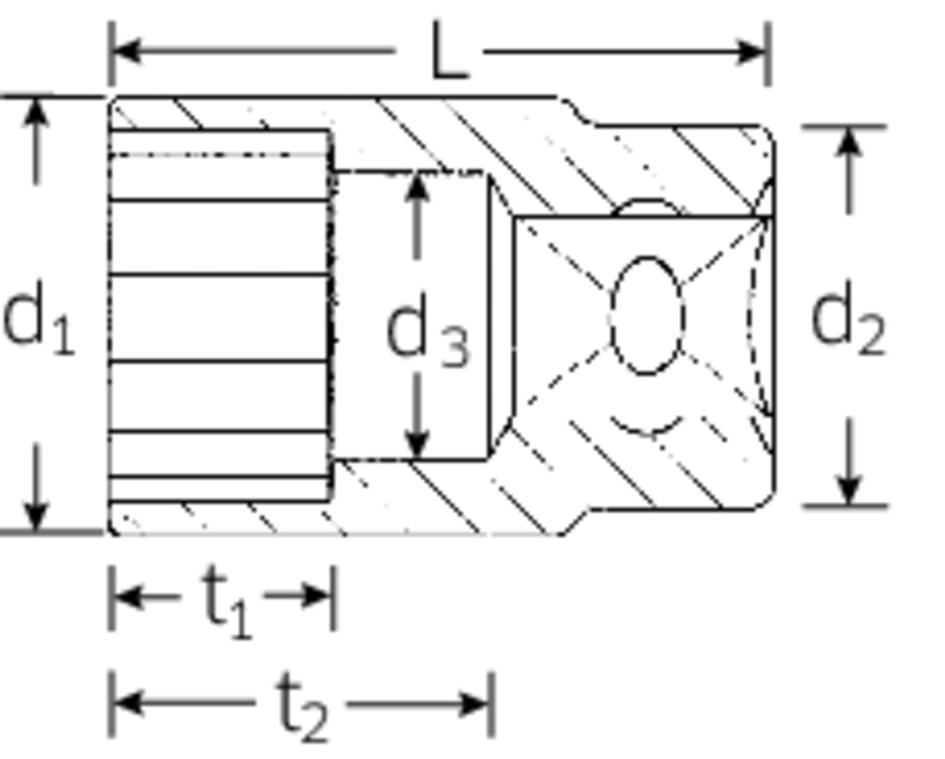 

Nasadka 1/2" 34mm,12-kątna, krótka STAHLWILLE