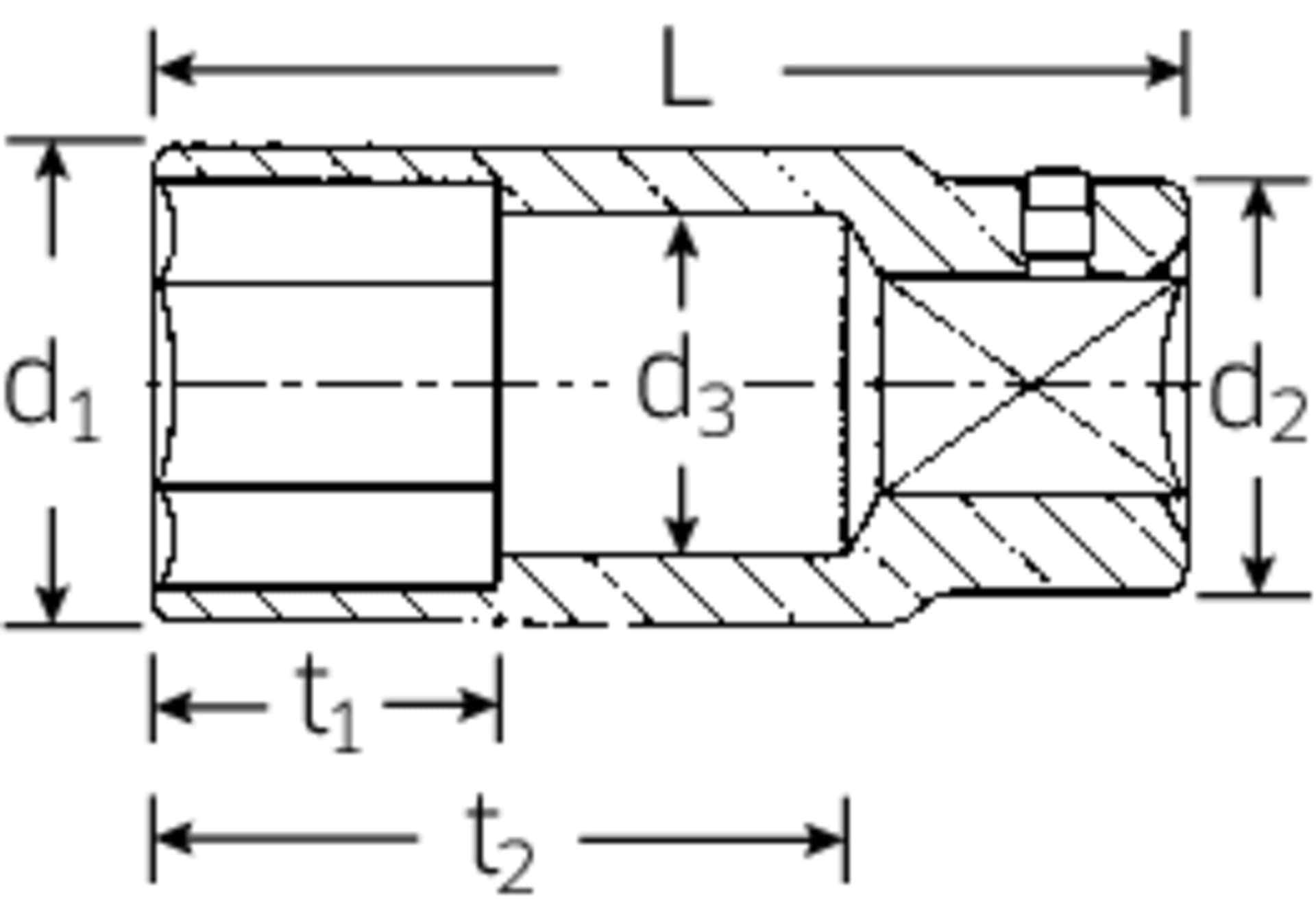 

Nasadka 3/4" 22mm, 6-kątna, długa STAHLWILLE