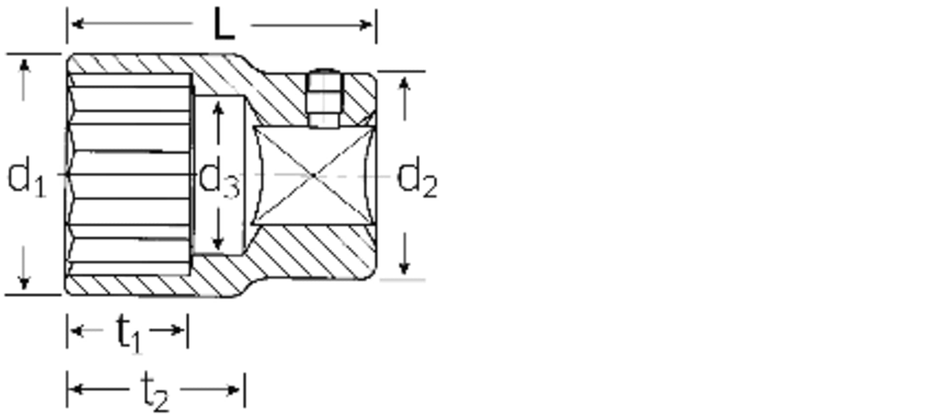 

Nasadka 3/4" rozmiar 1 5/16", 12-kątna, krótka STAHLWILLE