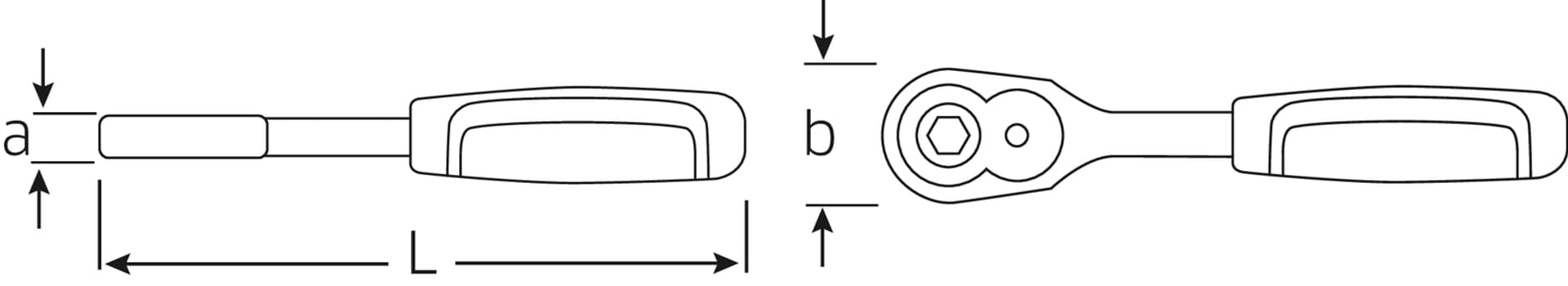 

Grzechotka 2K 1/4" do końcówek BIT 1/4" 6-kątne STAHLWILLE