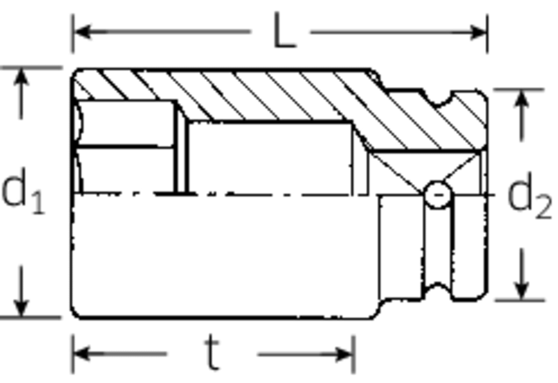 

Nasadka 3/4" IMPACT 27mm, 6-kątna, długa, zreduk.przekrój STAHLWILLE