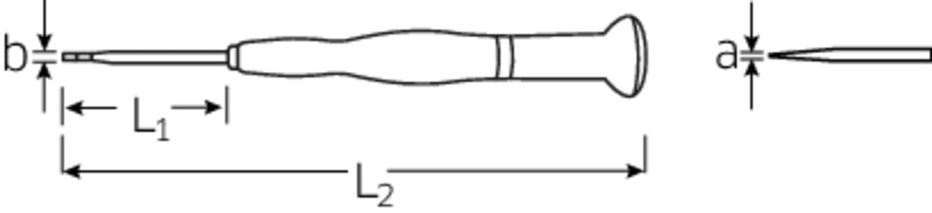 

Wkrętak płaski 0,3x1,8x60mm dla elektroników STAHLWILLE