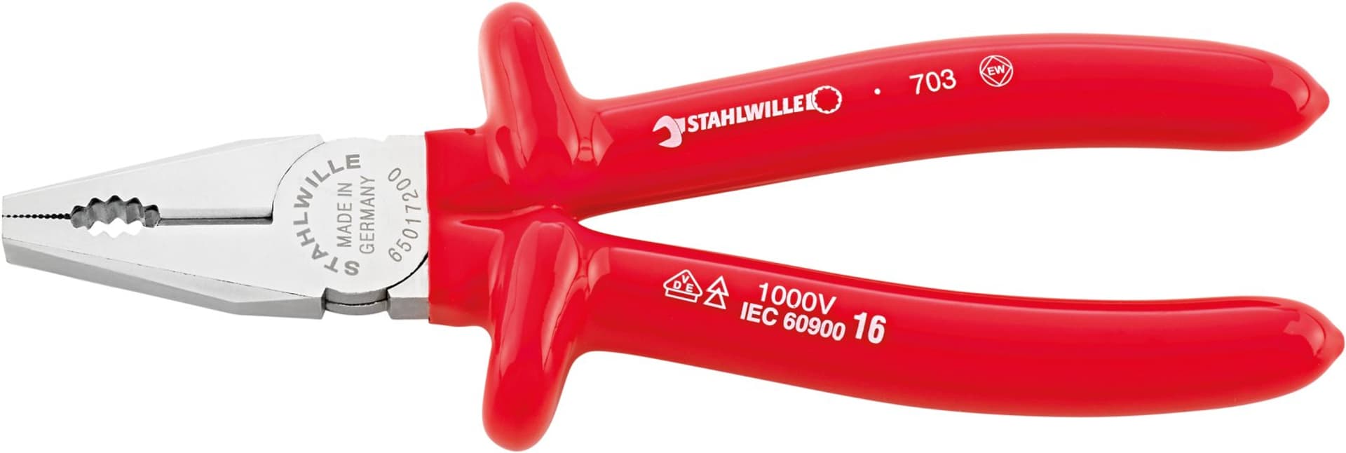 

Szczypce uniwersalne VDE1000V L=180mm; chrom./izolow. STAHLWILLE