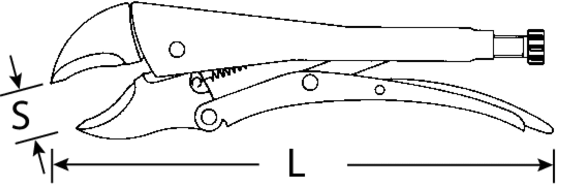 

Szczypce zaciskowe 175mm rozw.30mm; z obcinakiem do drutu STAHLWILLE