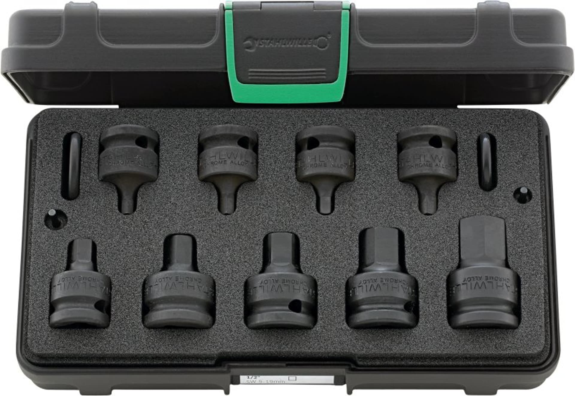

Zestaw nasadek INHEX 1/2" IMPACT 5-19mm w walizce ABS STAHLWILLE