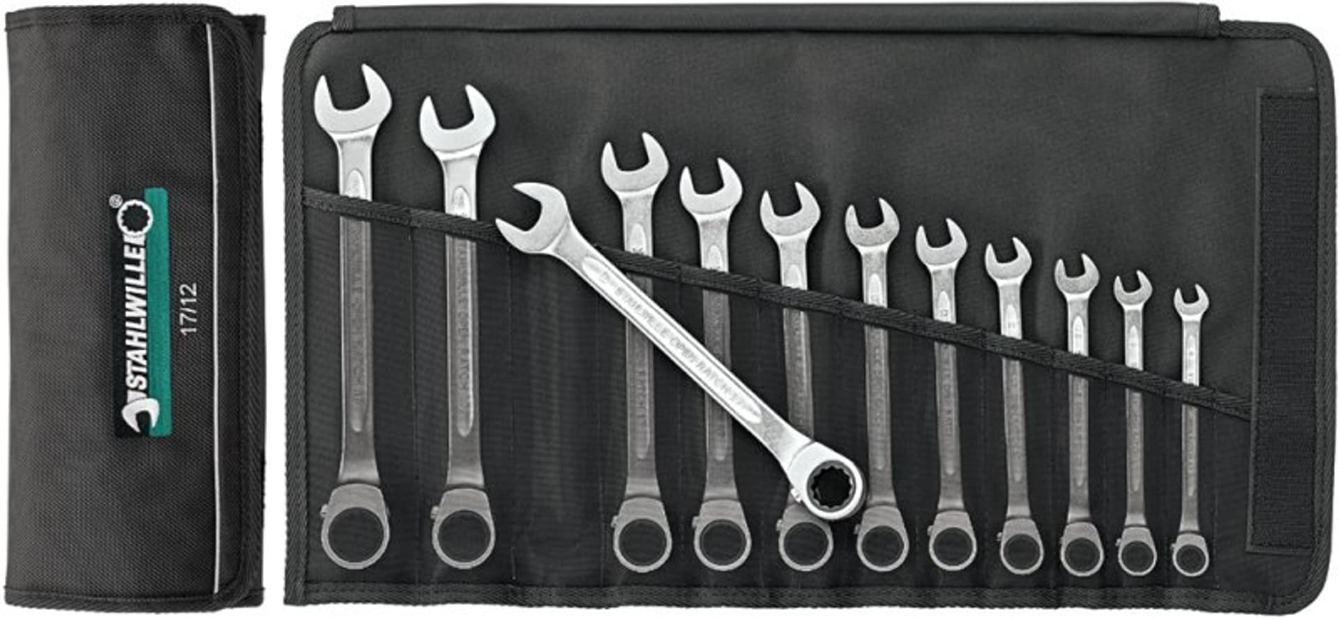 

Zestaw kluczy płasko-oczkowych z grzechotką, 8-19mm, 12-elementowy (8,9,10,11,12,13,14,15,16,17,18,19mm) STAHLWILLE, 8.9/10.11.12.13.14.15.16.17.18.19mm) stahlwill