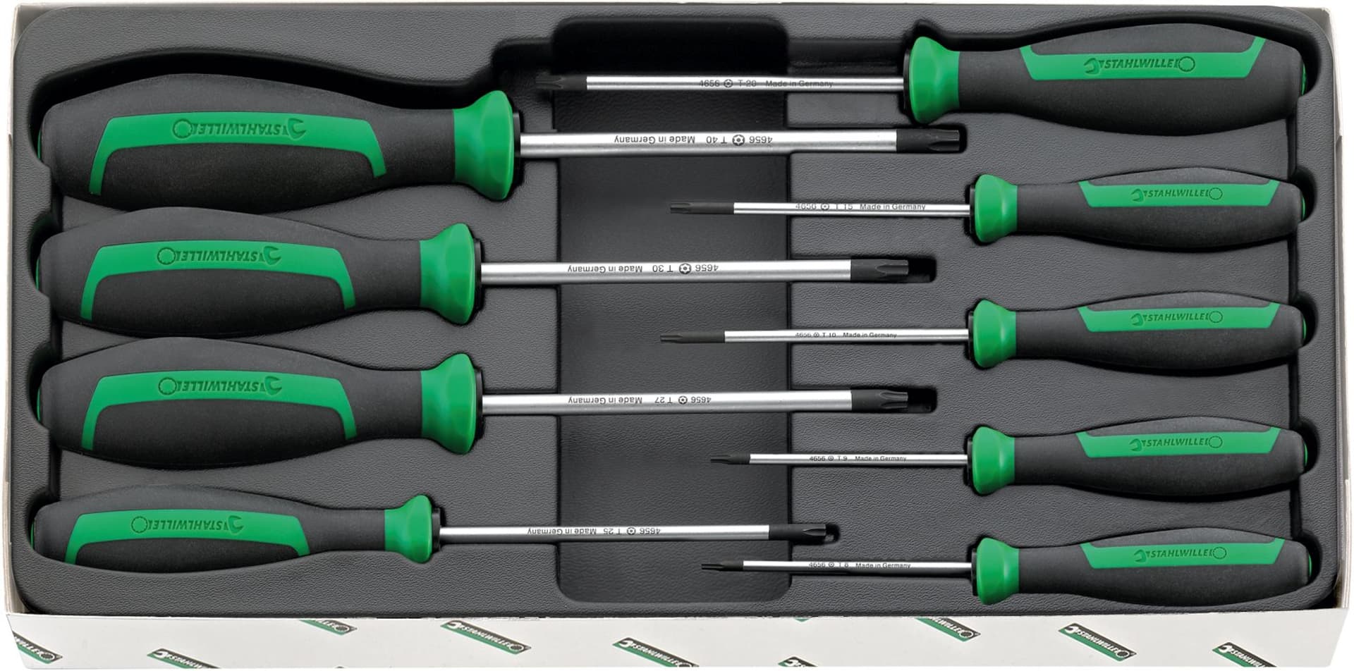 

Zestaw wkrętaków typu TORX z otworem, 9-częściowy T8-T40, DRALL+ STAHLWILLE