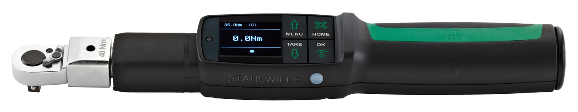 

Klucz dynamometryczny elektroniczno-klikowy 4-40Nm z grzechotką wtykową 1/4" STAHLWILLE