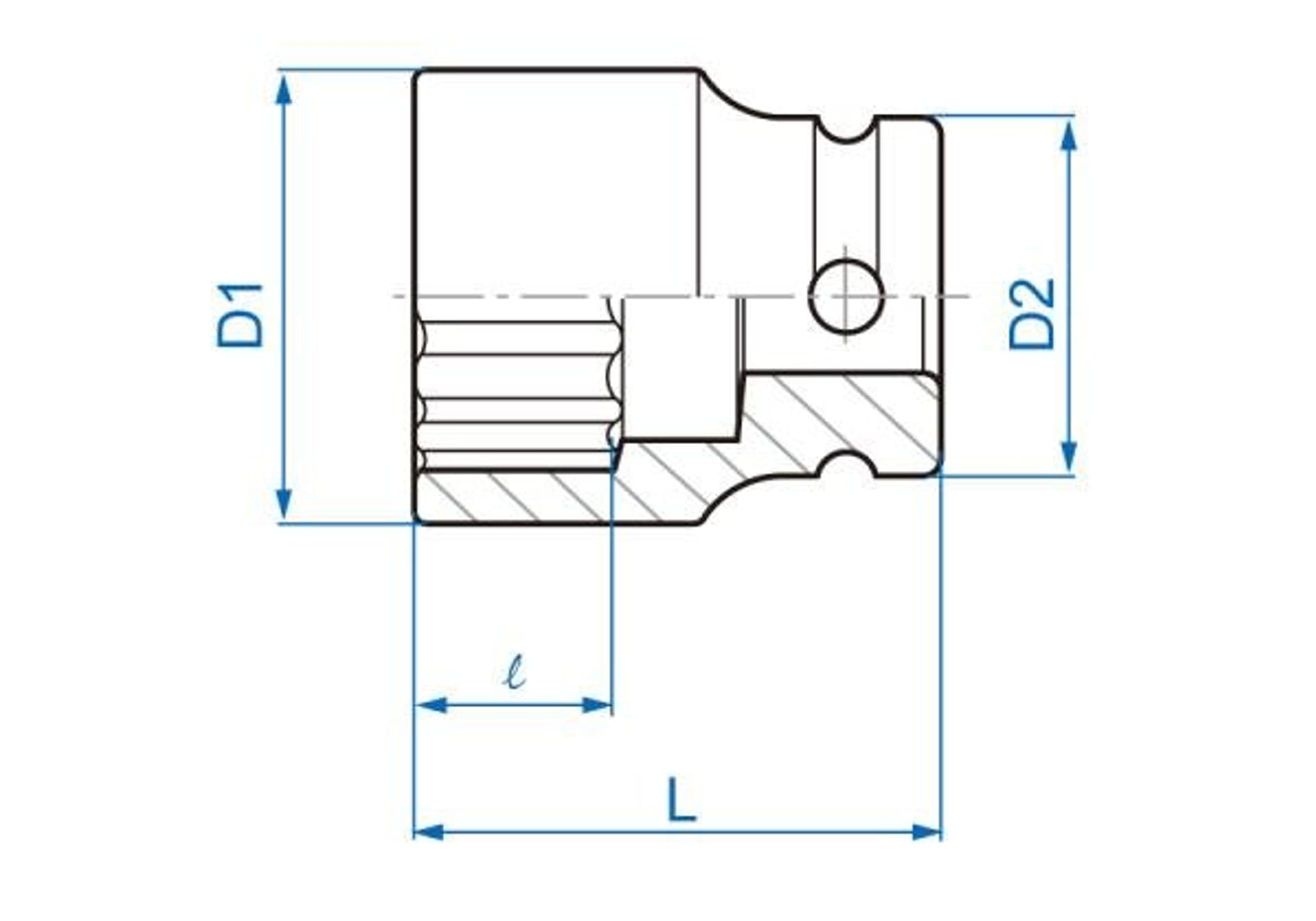 

NASADKA KRÓTKA UDAROWA 1/2" 11mm x 38mm, 12-kąt King Tony