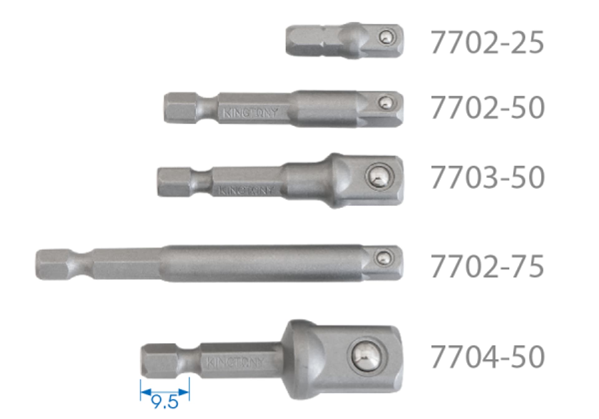 

UCHWYT TRZPIENIOWY DO WKRĘTAREK 1/4" CALOWY 1/2" x 50mm, ZACZEP KULKOWY King Tony