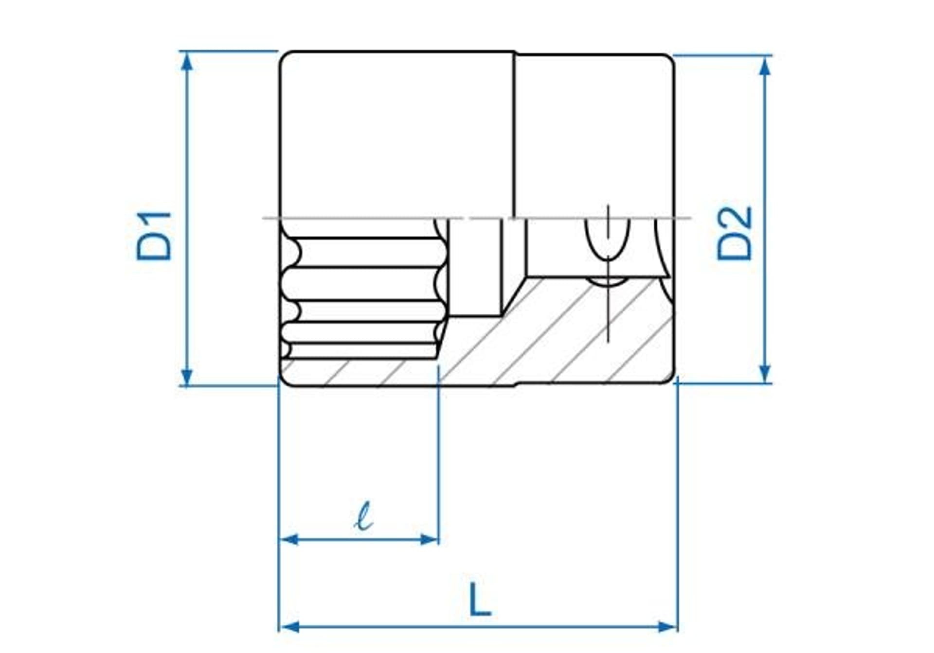 

NASADKA KRÓTKA 3/8" 11mm x 27mm, 12-kąt. Cr-V King Tony