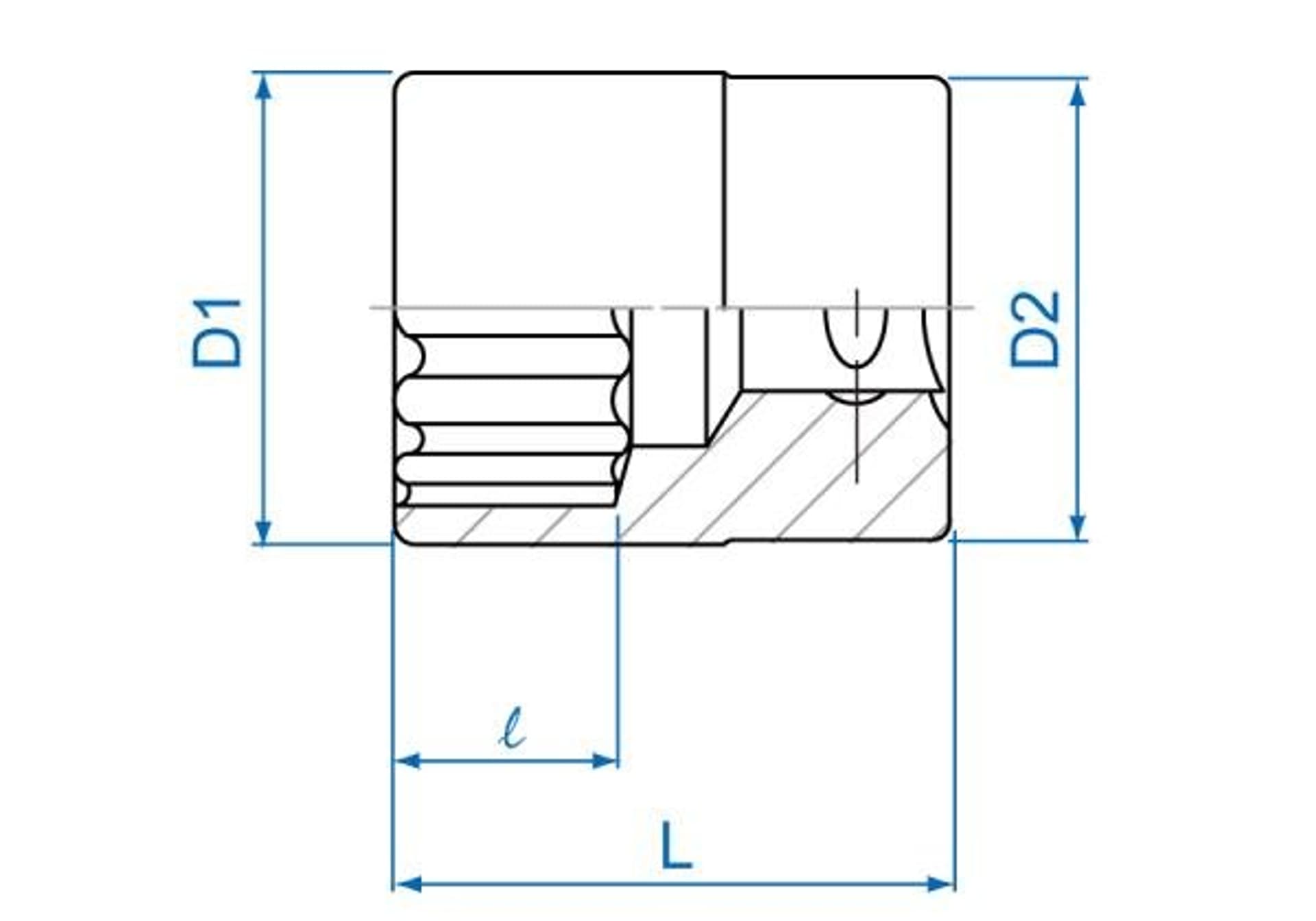 

NASADKA KRÓTKA 3/8" 21mm x 32mm, 12-kąt. Cr-V King Tony