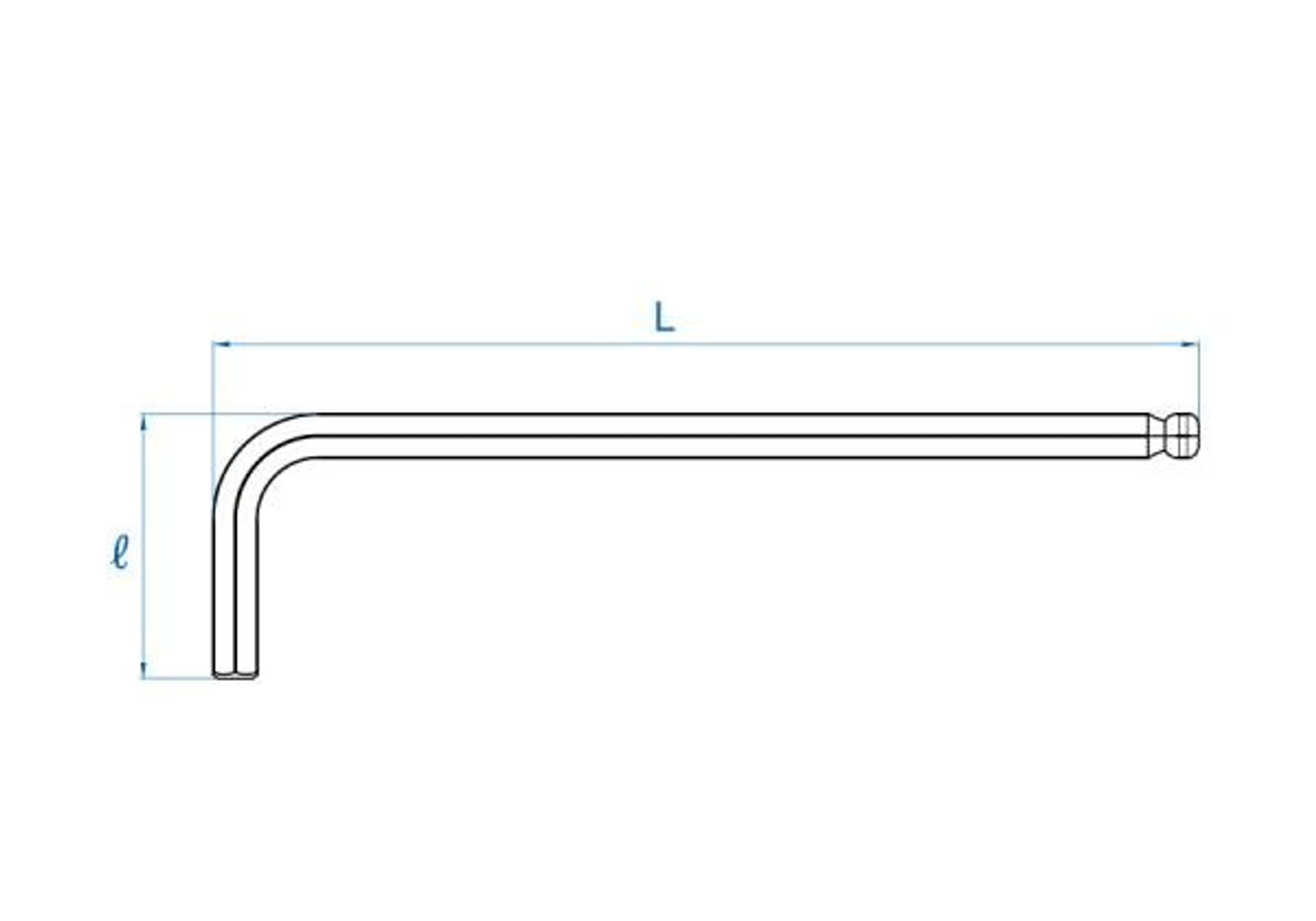 

IMBUS DŁUGI HEX Z KULKĄ 2mm x 77mm King Tony