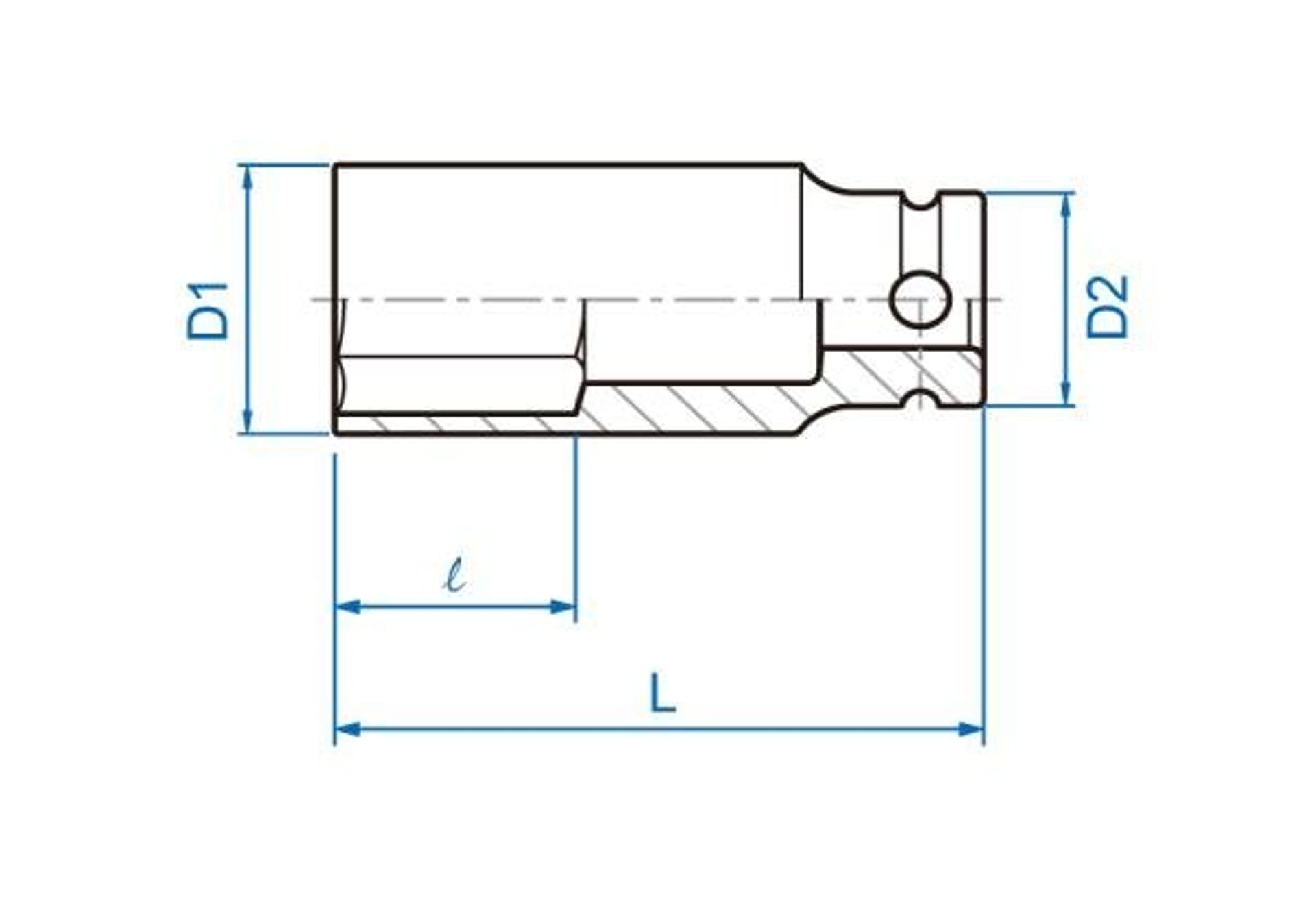 

NASADKA DŁUGA UDAROWA 3/8" 10mm x 65mm, 6-kąt King Tony