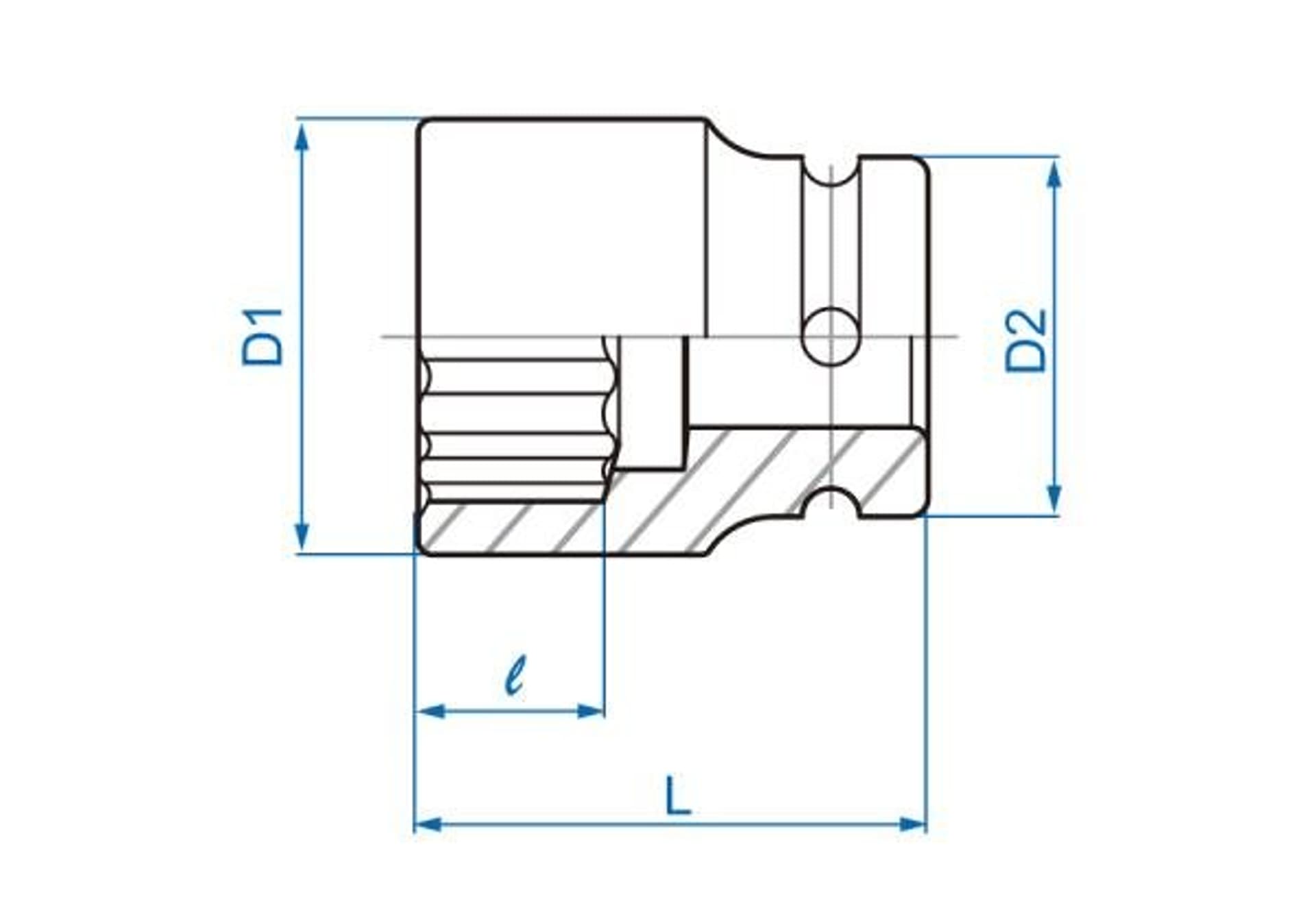 

NASADKA KRÓTKA UDAROWA LEKKA 3/4" 19mm x 50mm, 12-kąt King Tony