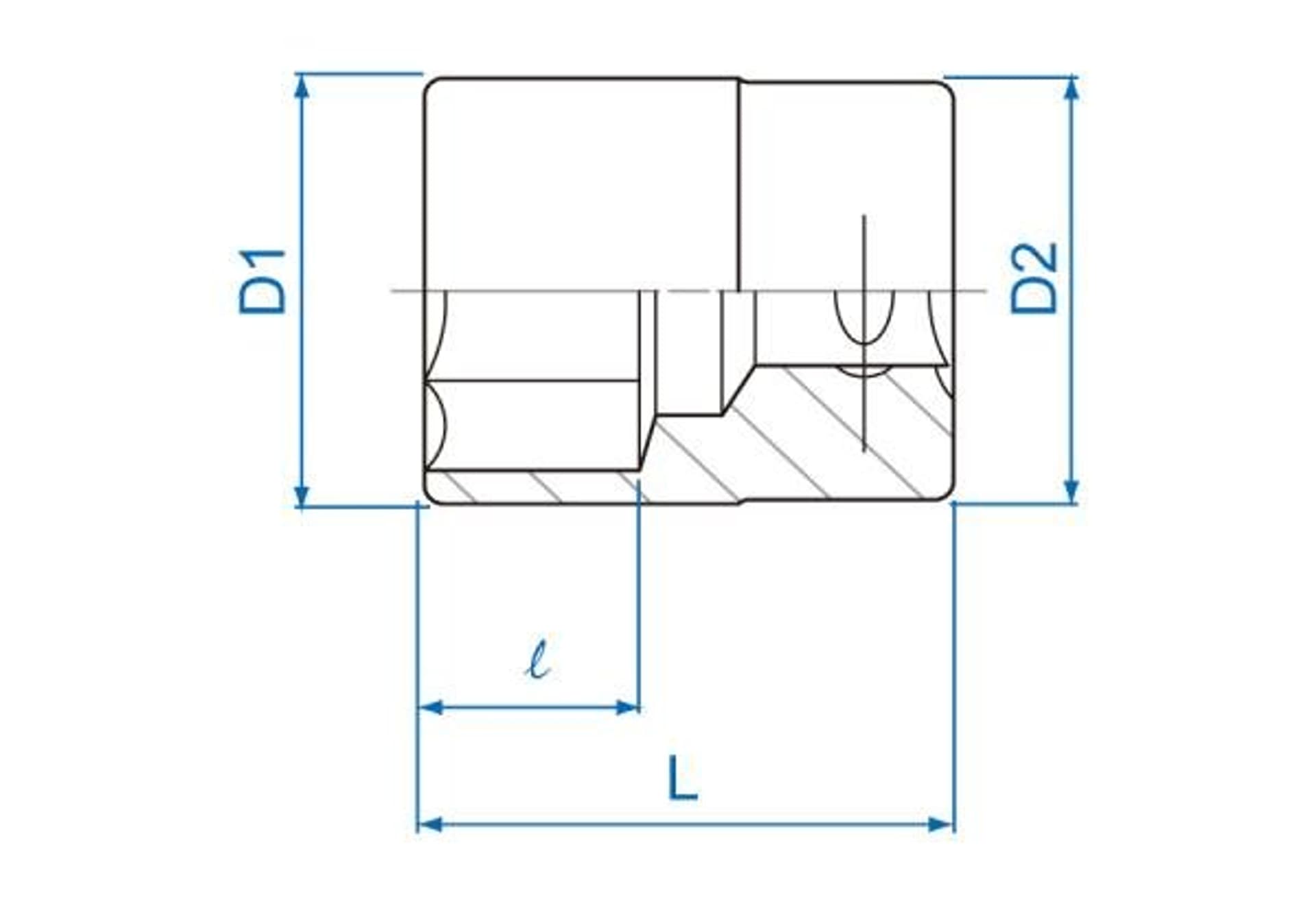 

NASADKA KRÓTKA 3/8" 13mm x 27mm 6-kąt. Cr-v King Tony