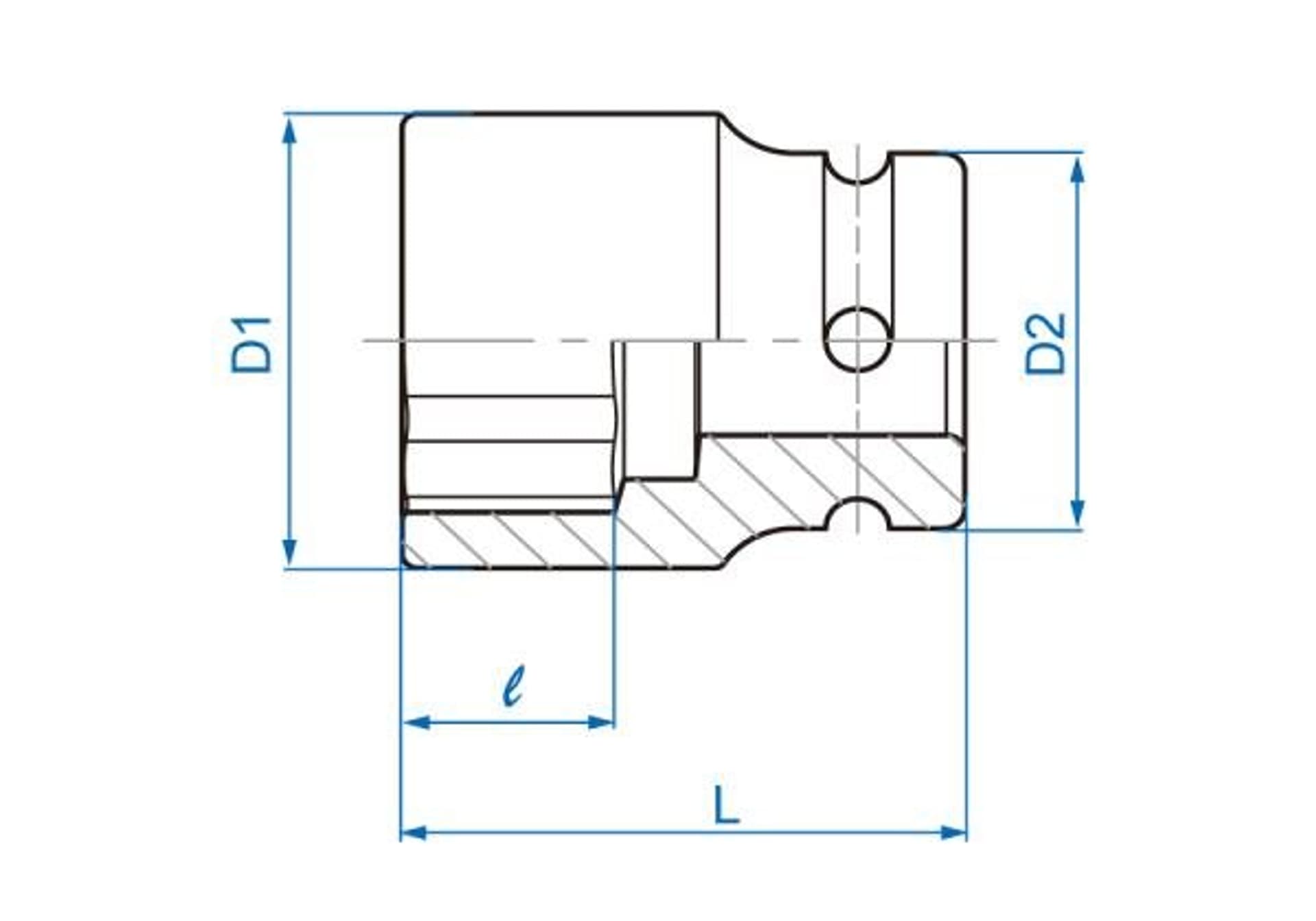 

NASADKA KRÓTKA UDAROWA LEKKA 3/4" 15mm x 50mm, 6-kąt King Tony