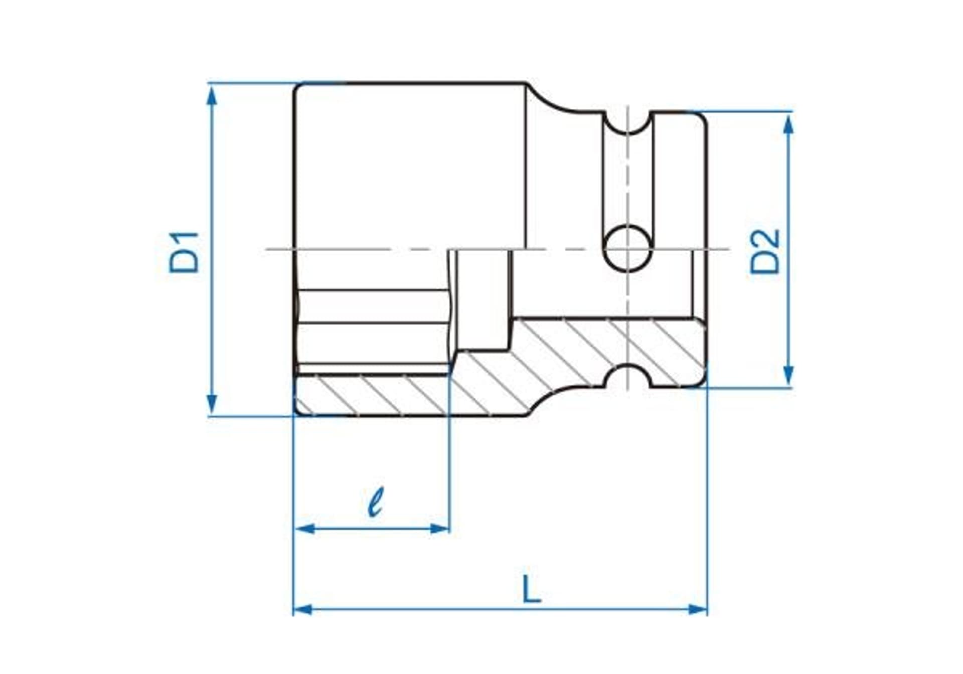 

NASADKA KRÓTKA UDAROWA LEKKA 3/4" 17mm x 50mm, 6-kąt King Tony