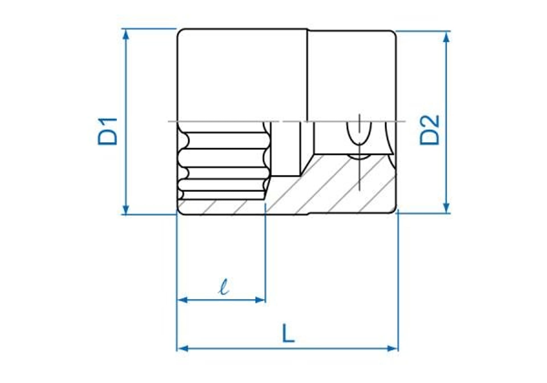 

NASADKA KRÓTKA 3/8" CALOWA 1/4" x 27mm 12-kąt. Cr-V King Tony