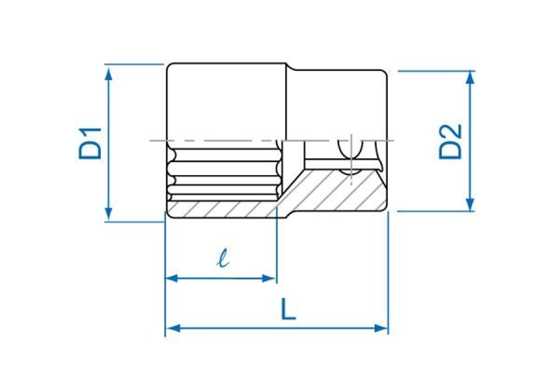 

NASADKA KRÓTKA 1/4" 1/2" x 24mm, 12-kąt. Cr-V King Tony