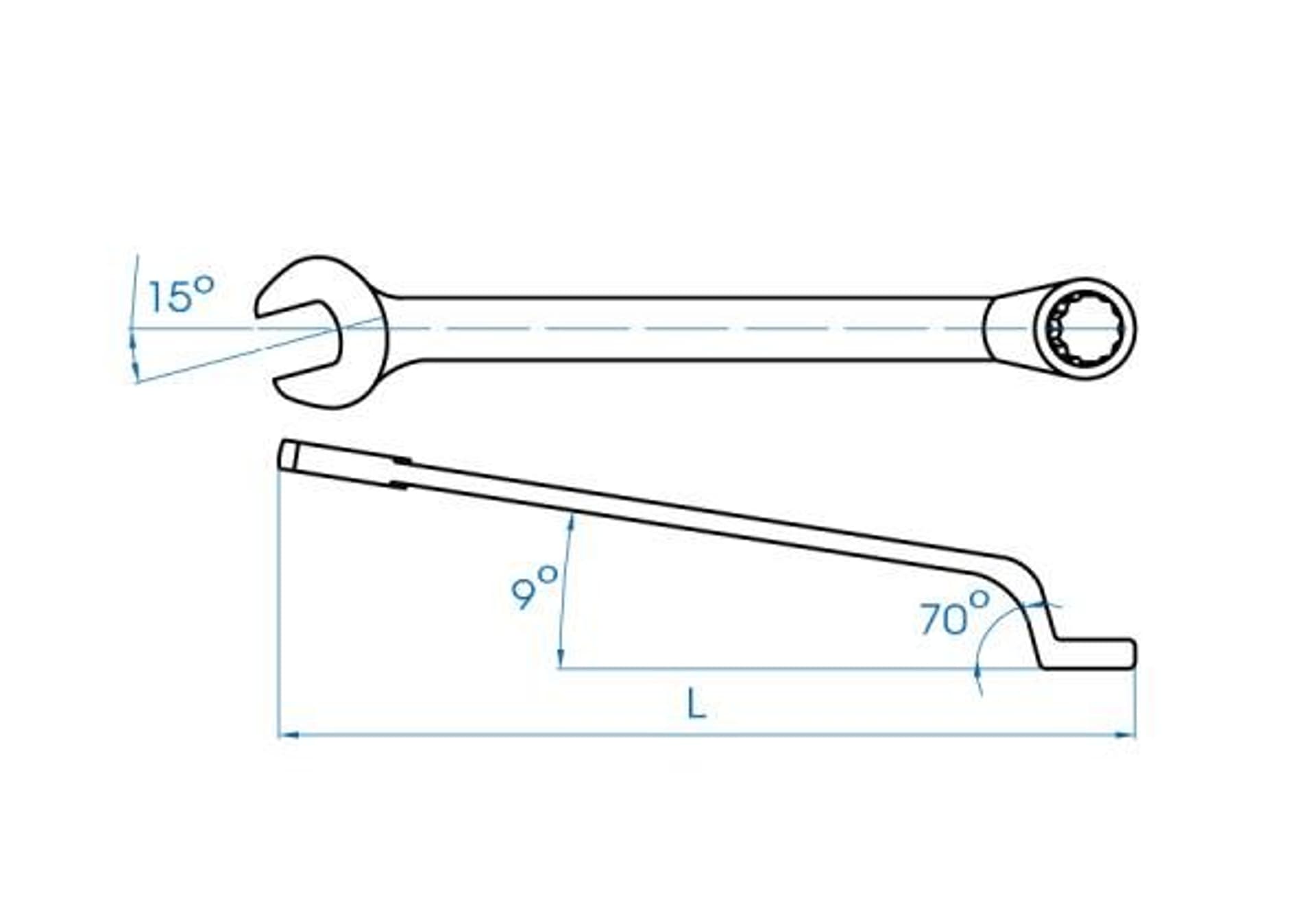 

KLUCZ PŁASKO-OCZKOWY ODGIĘTY 70° 13mm King Tony