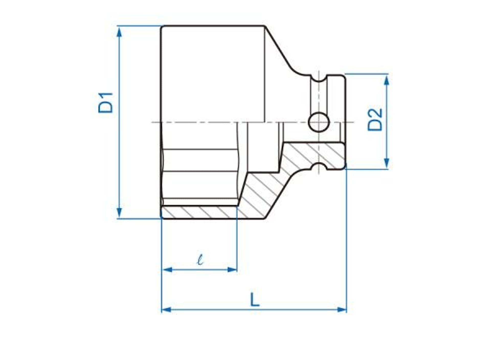 

NASADKA KRÓTKA UDAROWA 1/2" 37mm x 48mm, 6-kąt King Tony