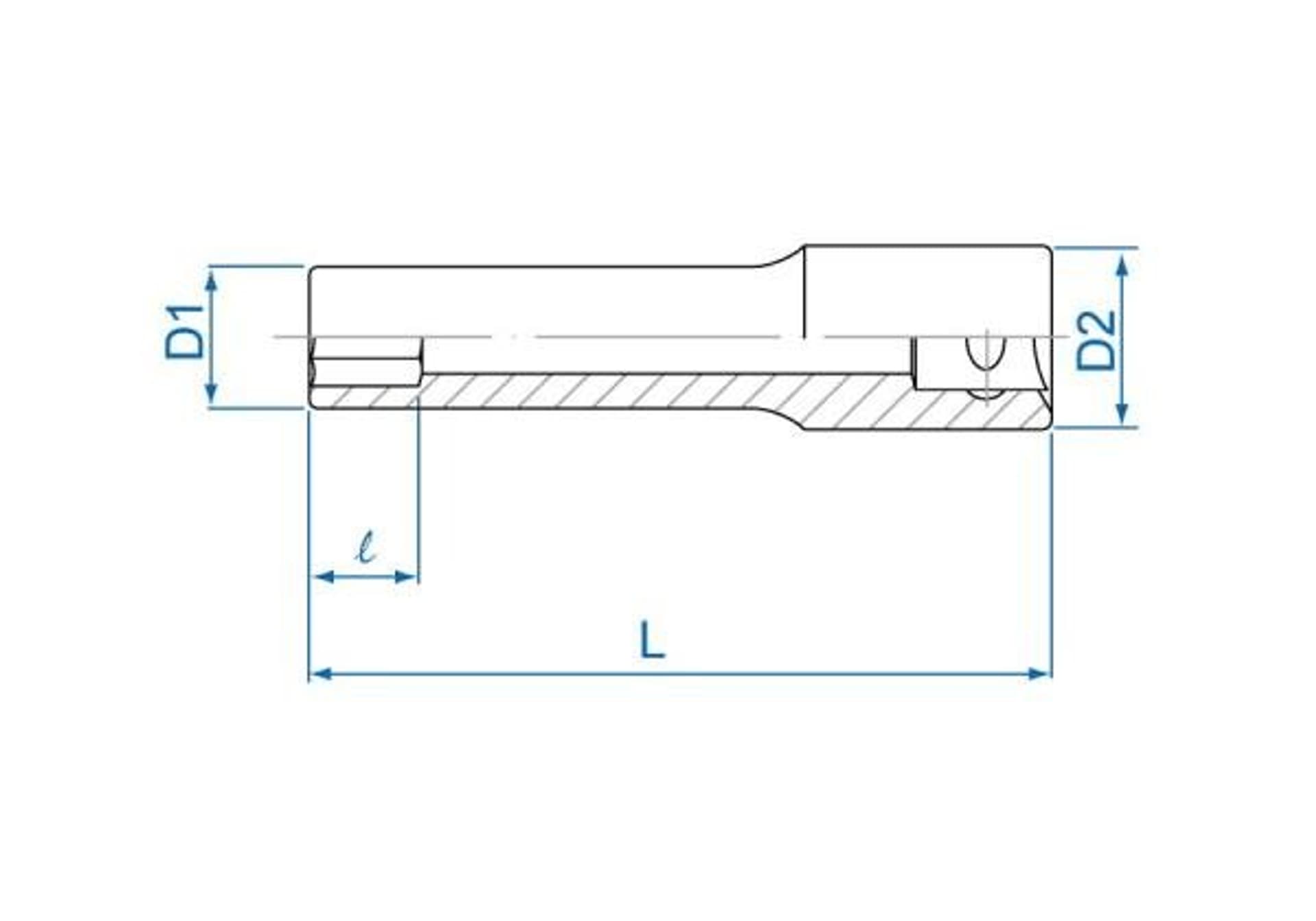 

NASADKA DŁUGA 1/2" 14mm x 120mm 6-kąt Cr-V King Tony