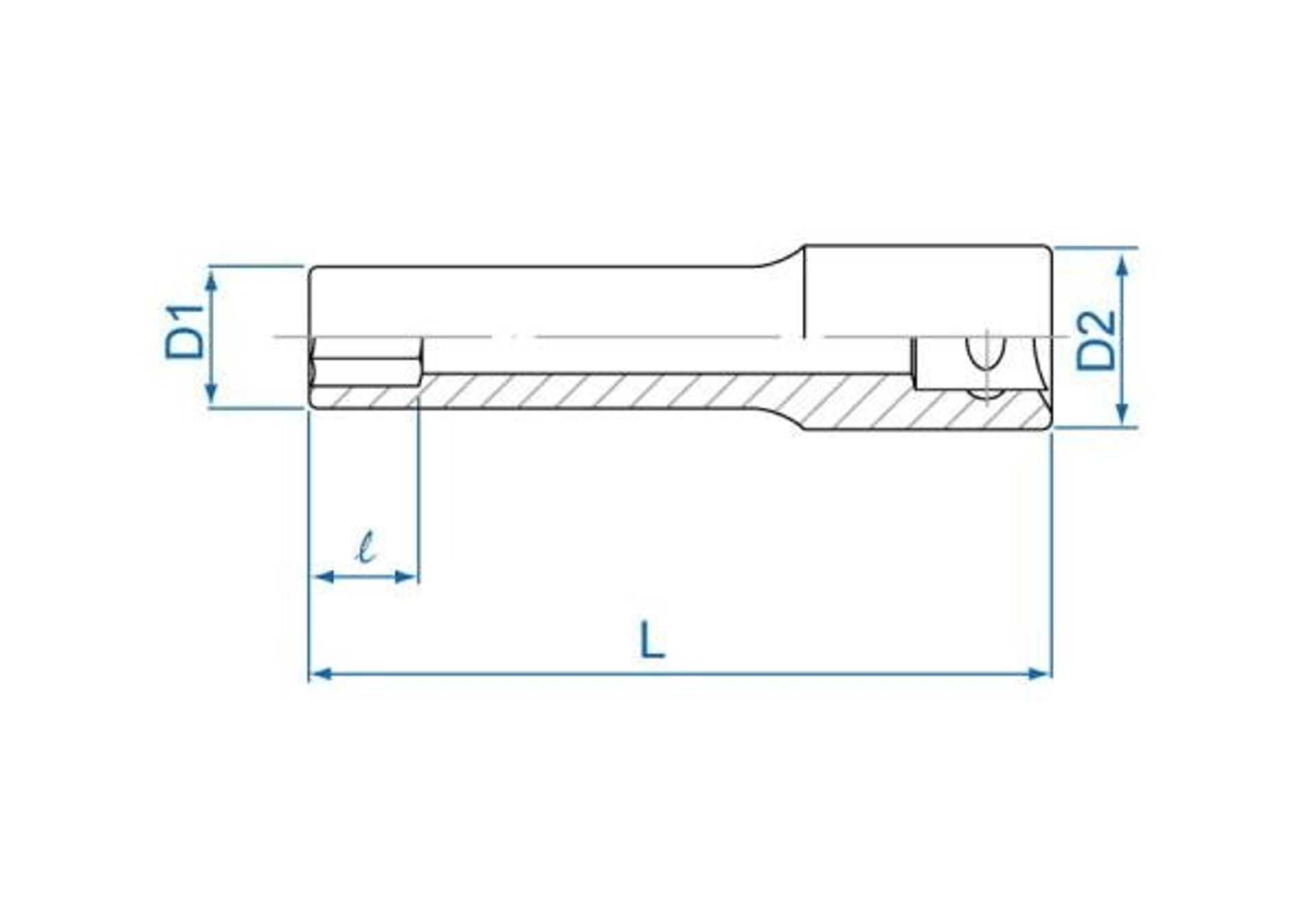 

NASADKA DŁUGA GWIAZDKOWA 1/2" E22 x 77mm Cr-v King Tony